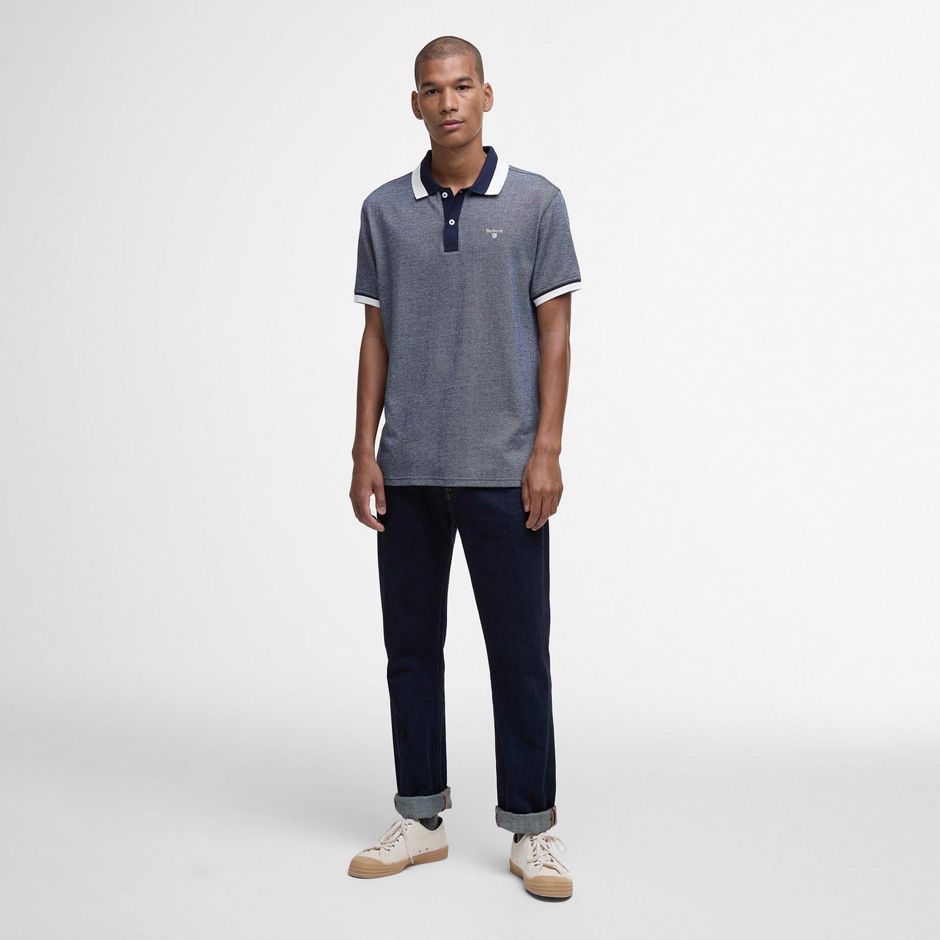 Navy NY91 - Barbour - Men's B.Li Helwith Short Sleeve Polo Shirt - 5