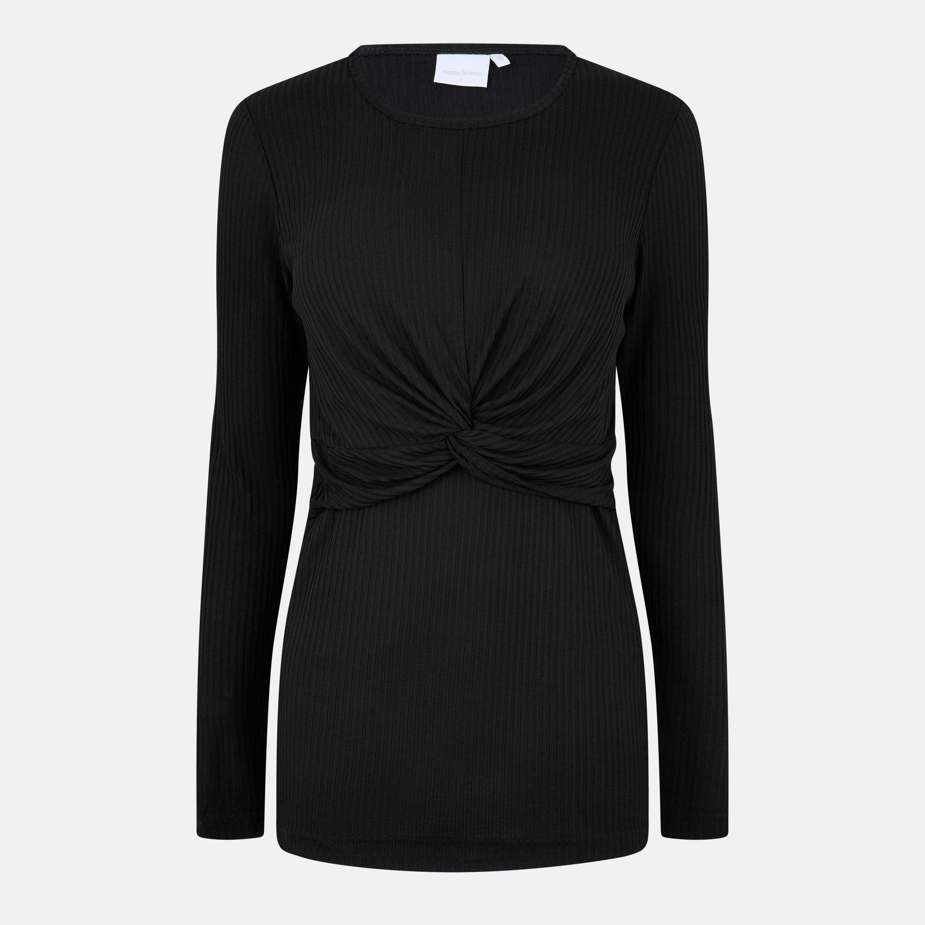 Black - Mamalicious - Women's Mama Mat Long-Sleeve Blouse - 1
