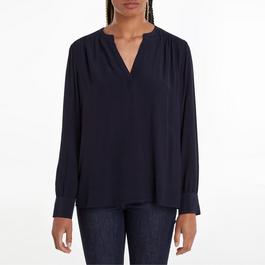 Tommy Hilfiger VIS SOLID V NECK BLOUSE LS