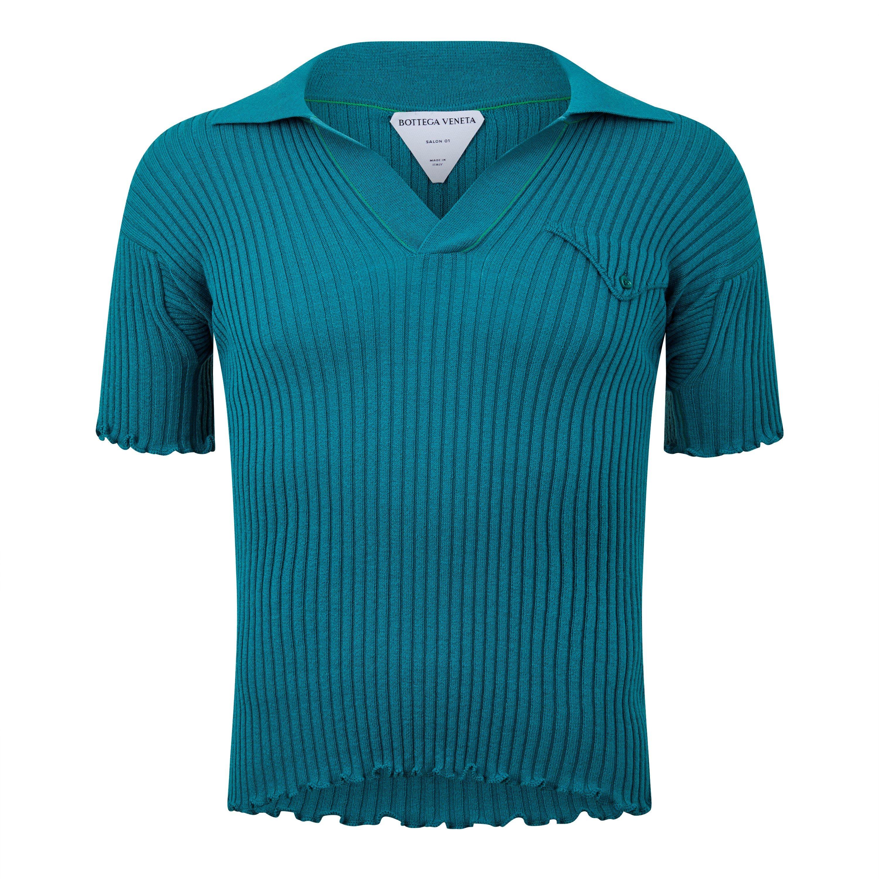 Duck Green - Bottega Veneta - Men's Short-Sleeve Polo - 1