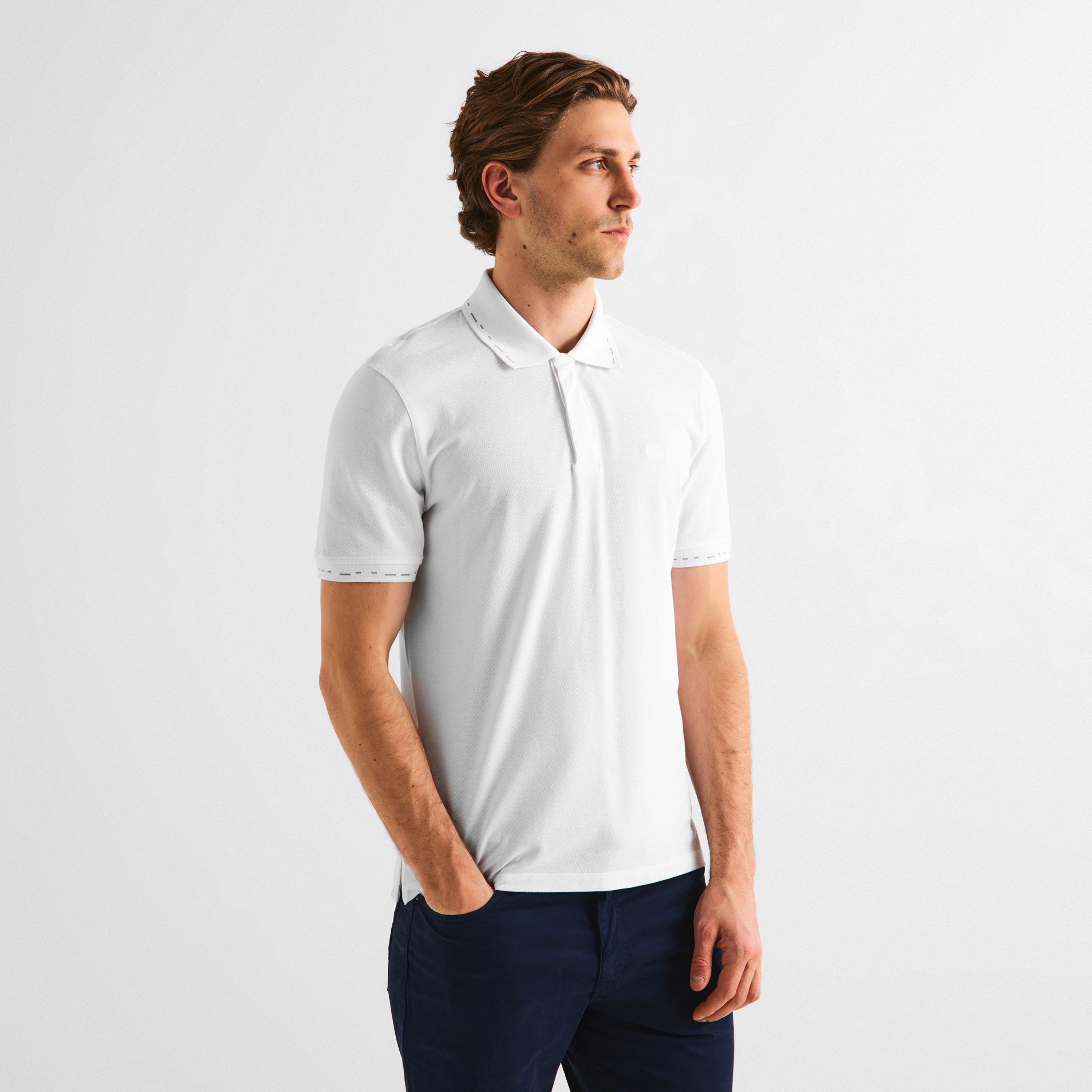 White - Gieves and Hawkes - Men's Short Sleeve Polo Shirt - 3