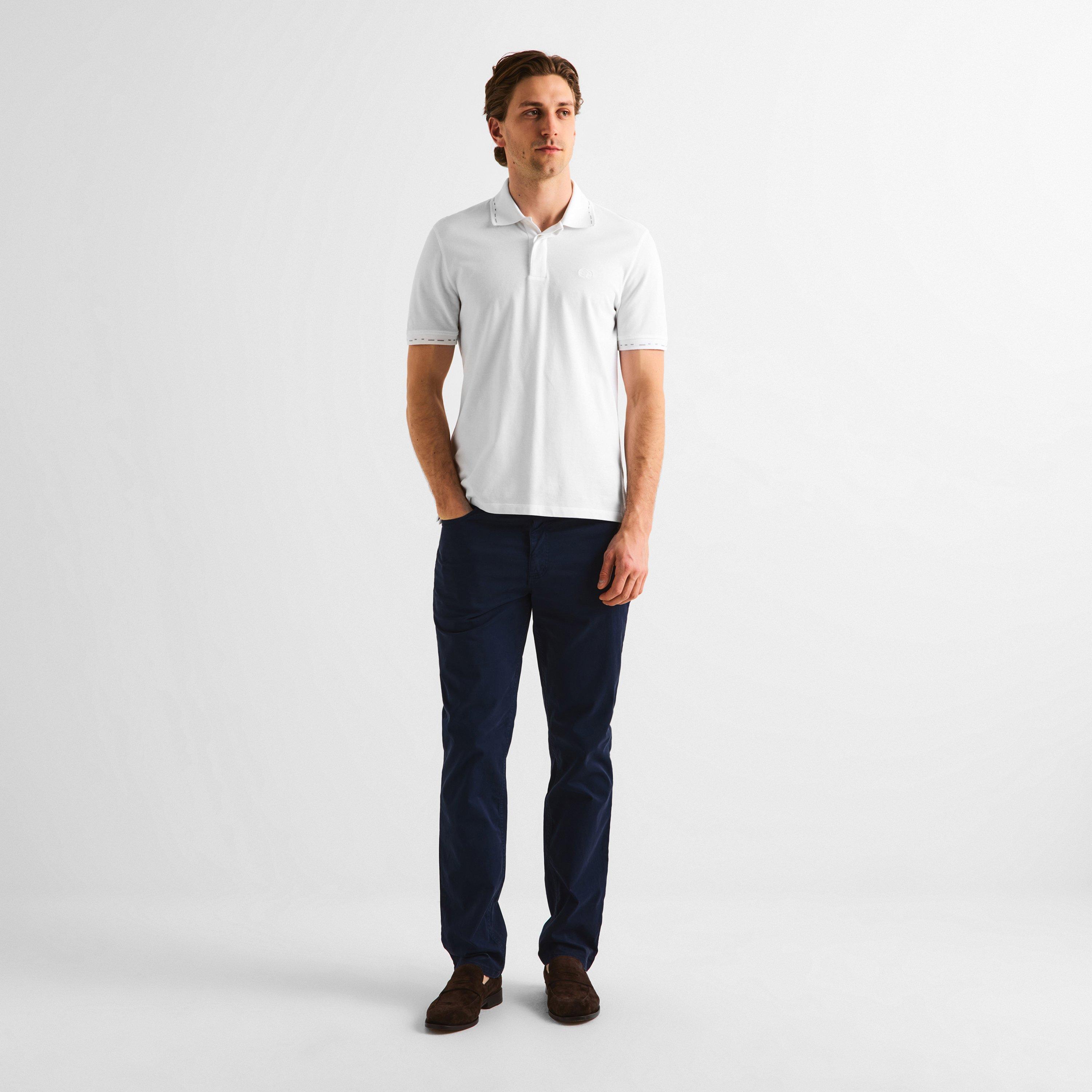 White - Gieves and Hawkes - Men's Short Sleeve Polo Shirt - 6