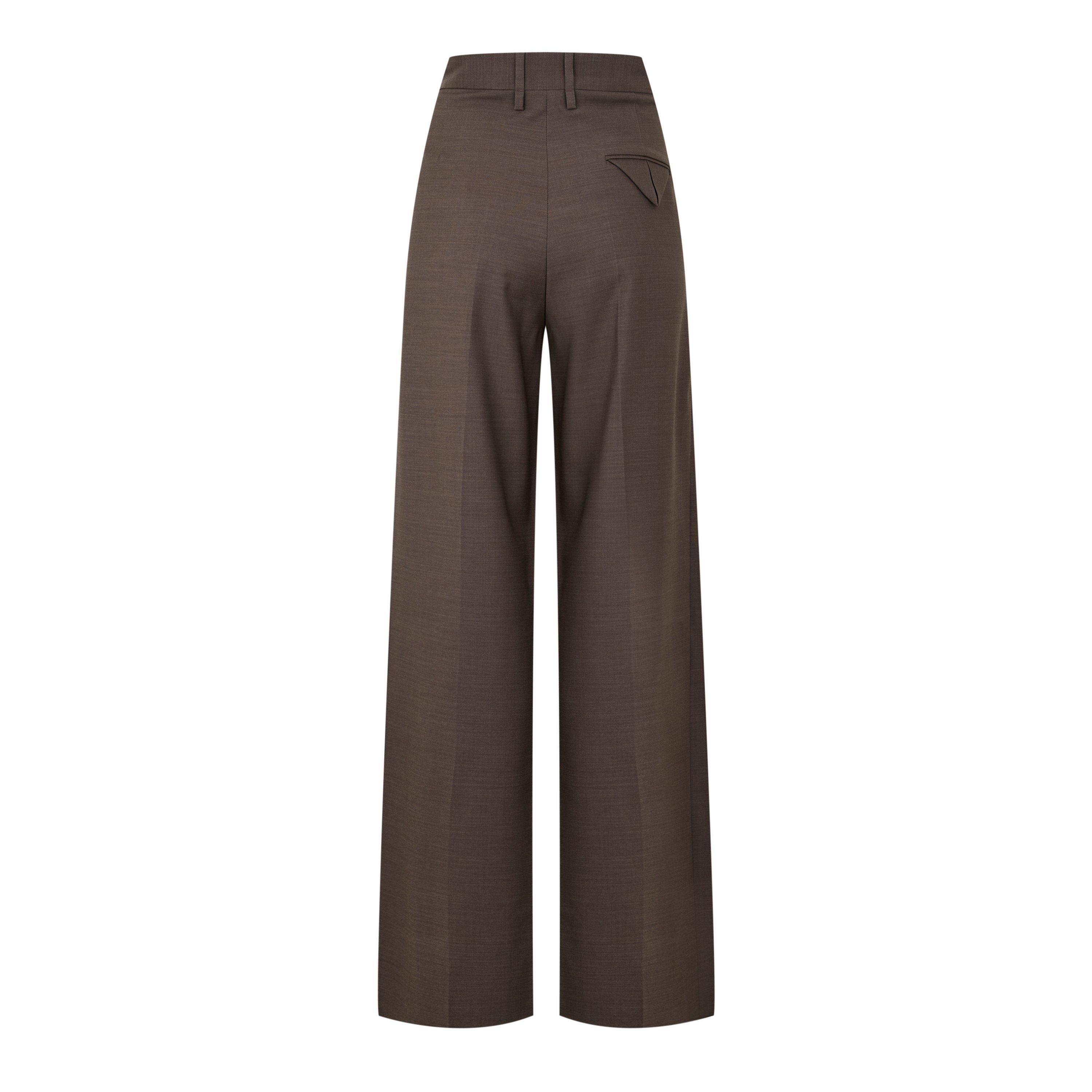 Brown Melange - Bottega Veneta - Women's Straight Trousers - 2