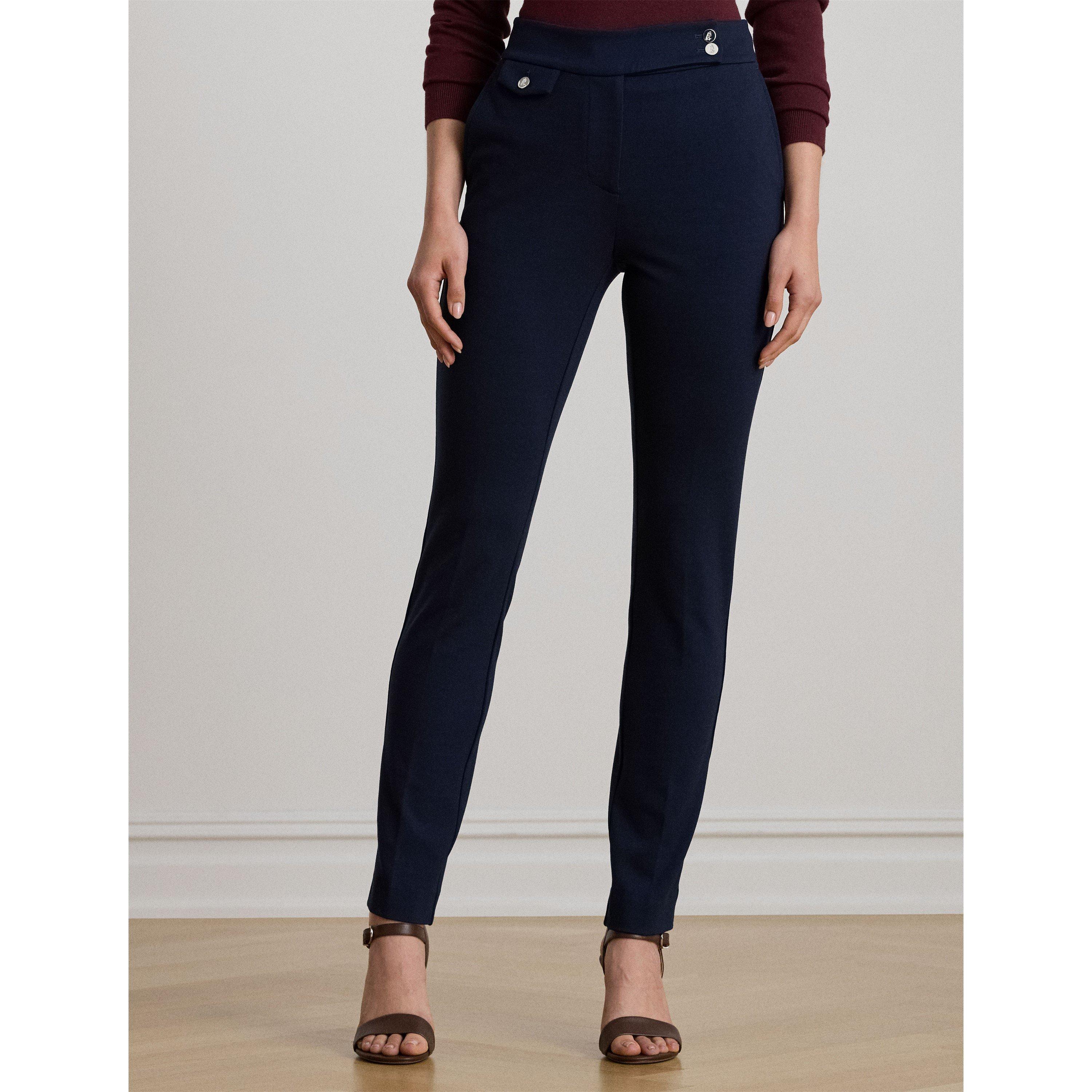 Lauren Navy - Lauren by Ralph Lauren - Women's Zinleah Straight Leg Trousers - 3