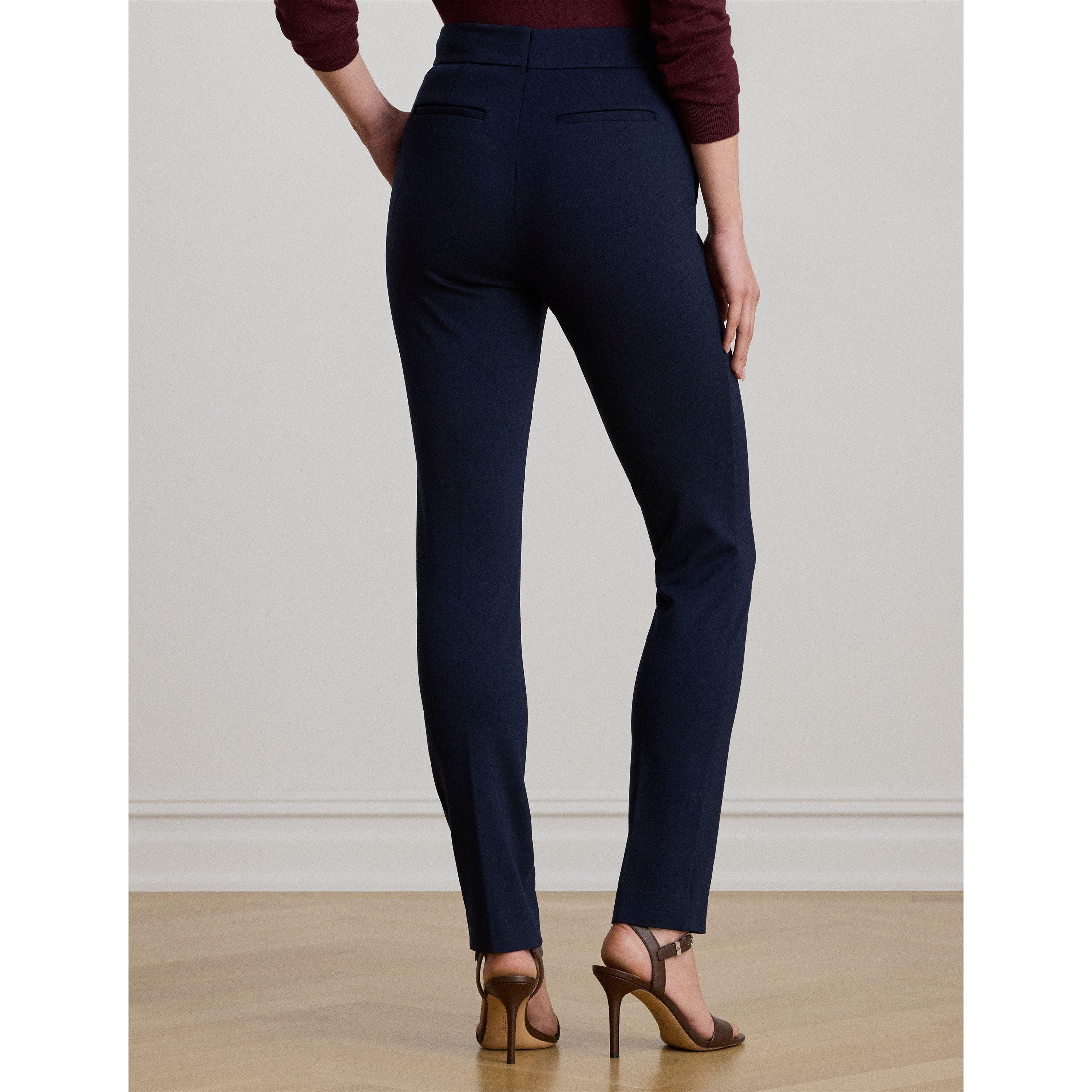 Lauren Navy - Lauren by Ralph Lauren - Women's Zinleah Straight Leg Trousers - 4
