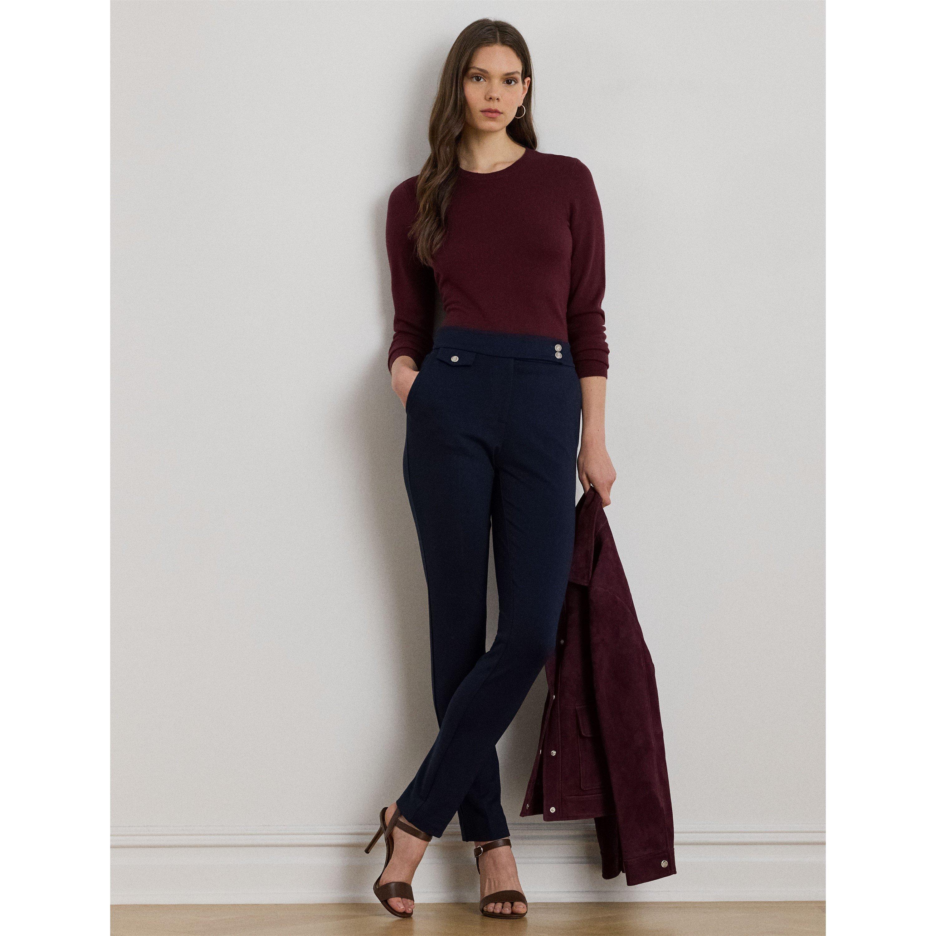 Lauren Navy - Lauren by Ralph Lauren - Women's Zinleah Straight Leg Trousers - 6