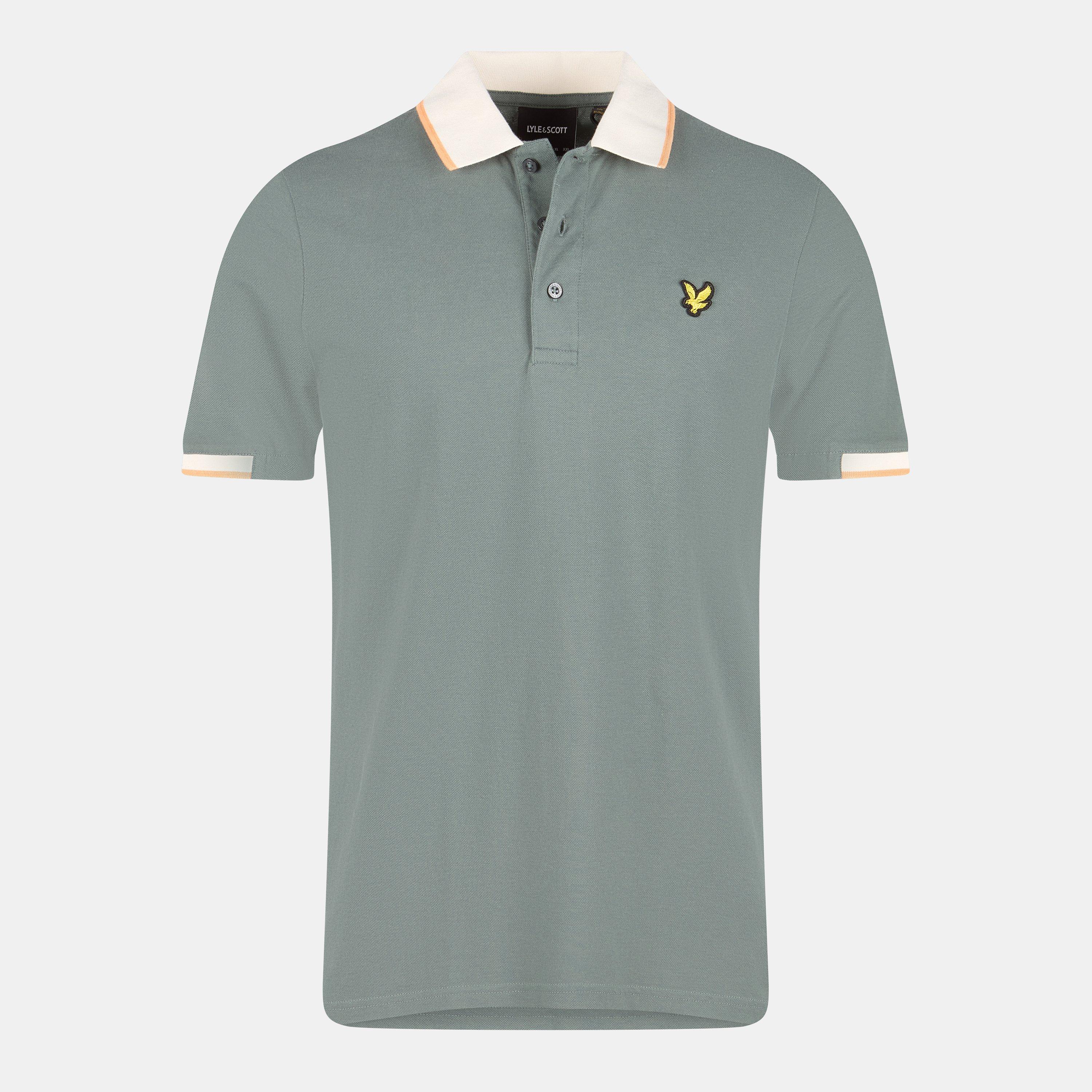 Green Mercurial - Lyle and Scott - Men's Retro Half Tipped Short-Sleeve Polo Shirt - 1