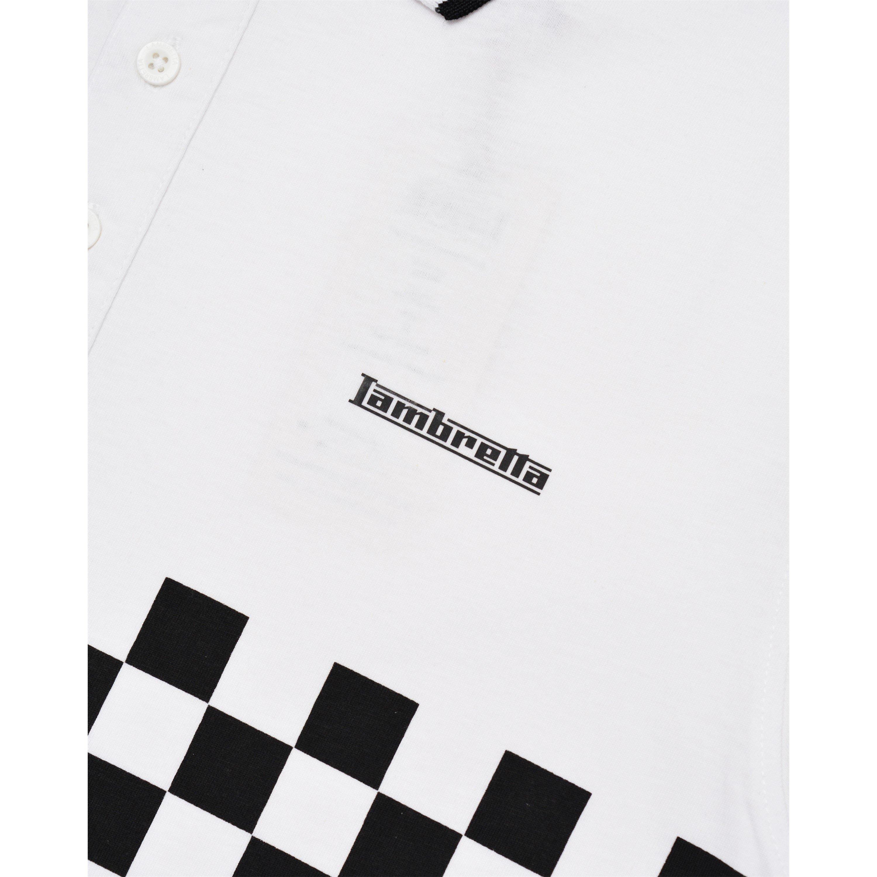 Bianco/Nero - Lambretta - Men's Tone Short Sleeve Polo Shirt - 4