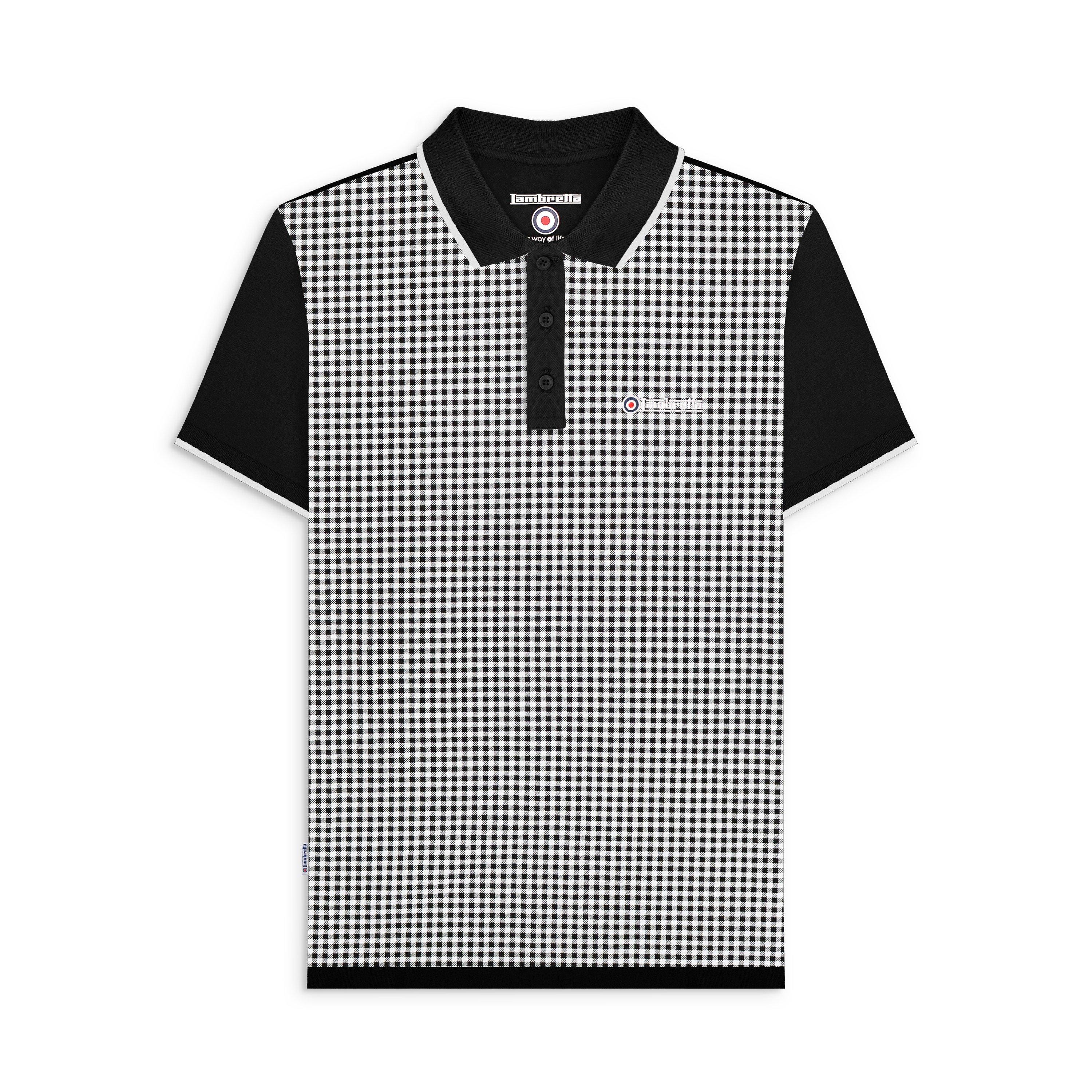Lambretta Men's Short Sleeve Polo Shirt - Black - Large
