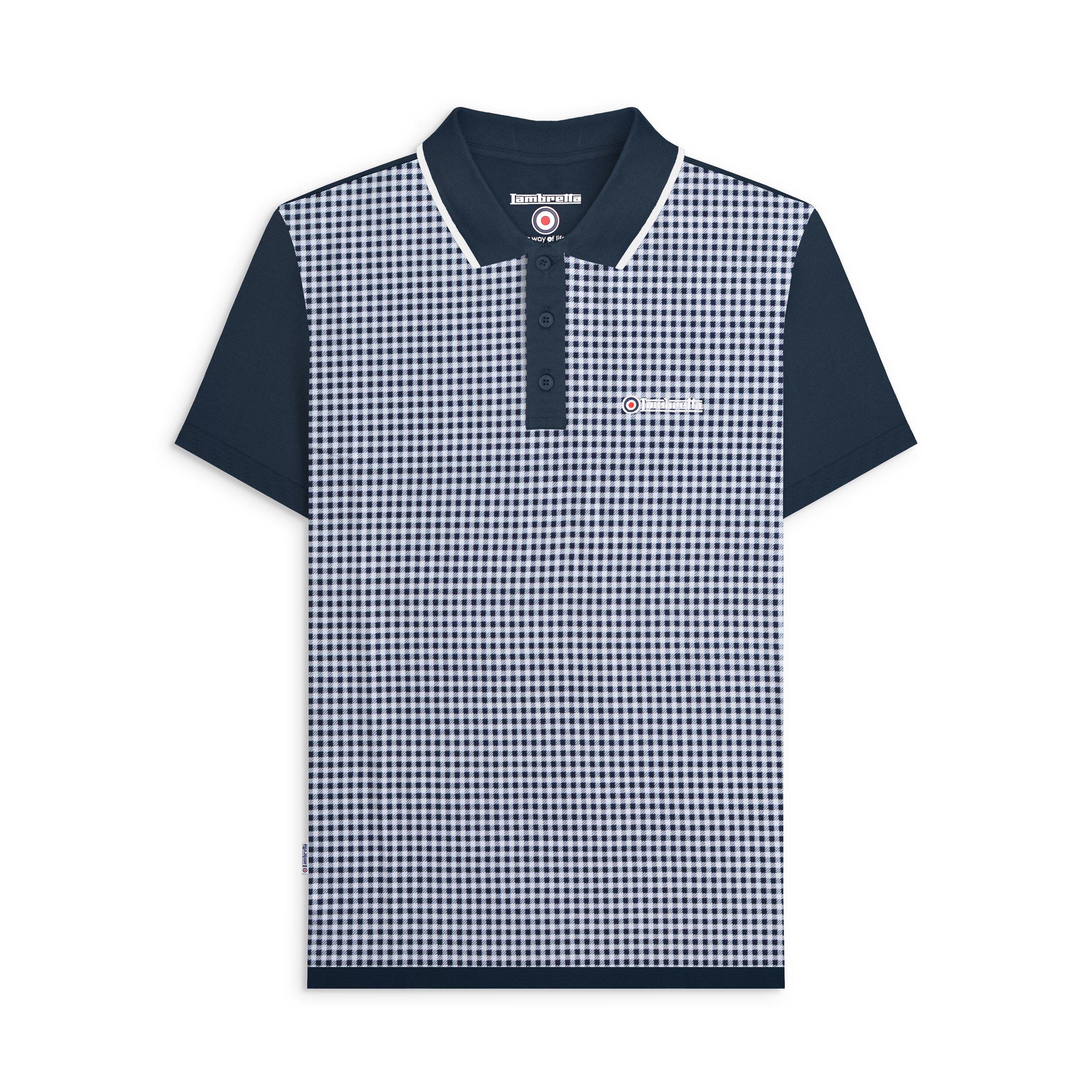 Navy - Lambretta - Men's Short Sleeve Polo Shirt - 1