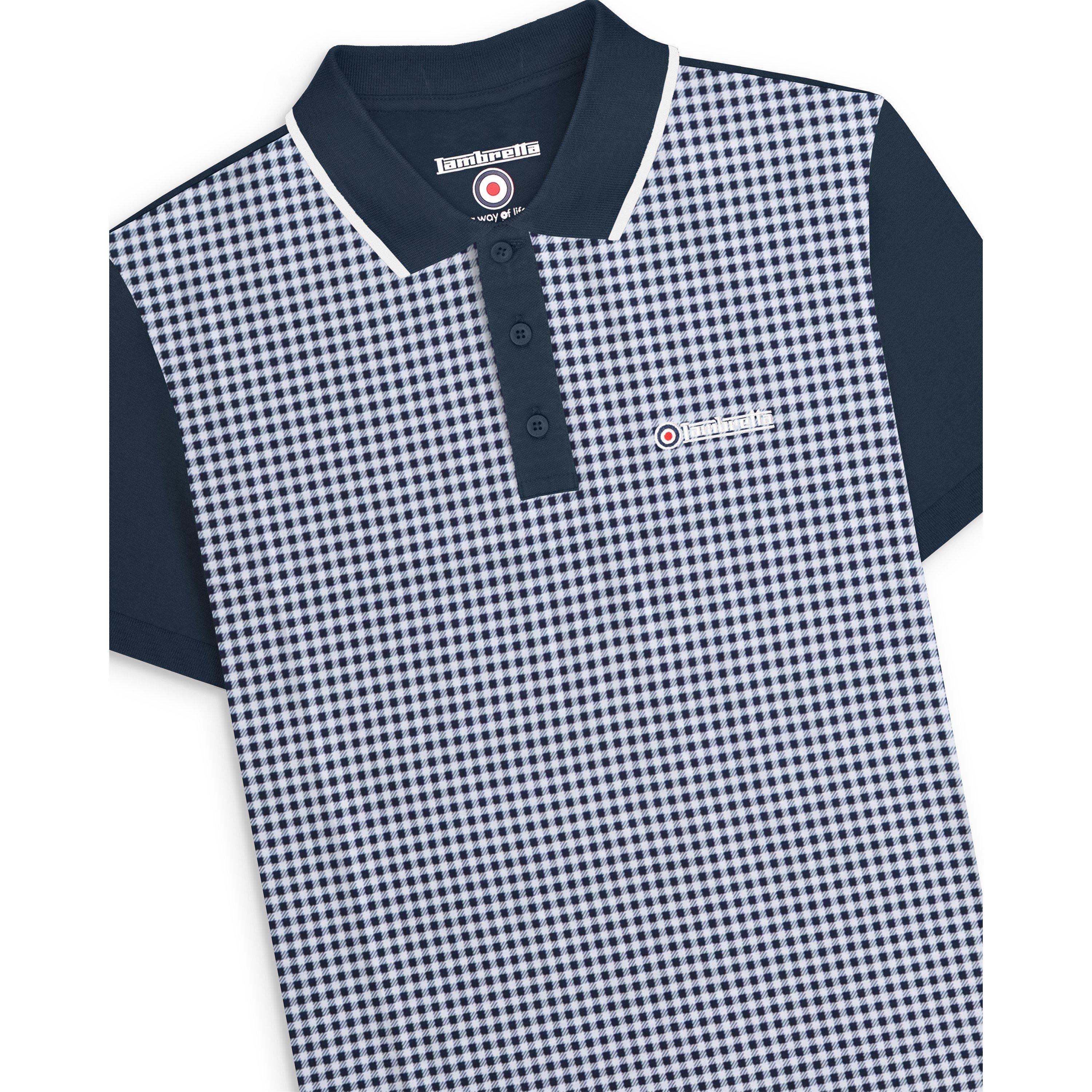 Navy - Lambretta - Men's Short Sleeve Polo Shirt - 3