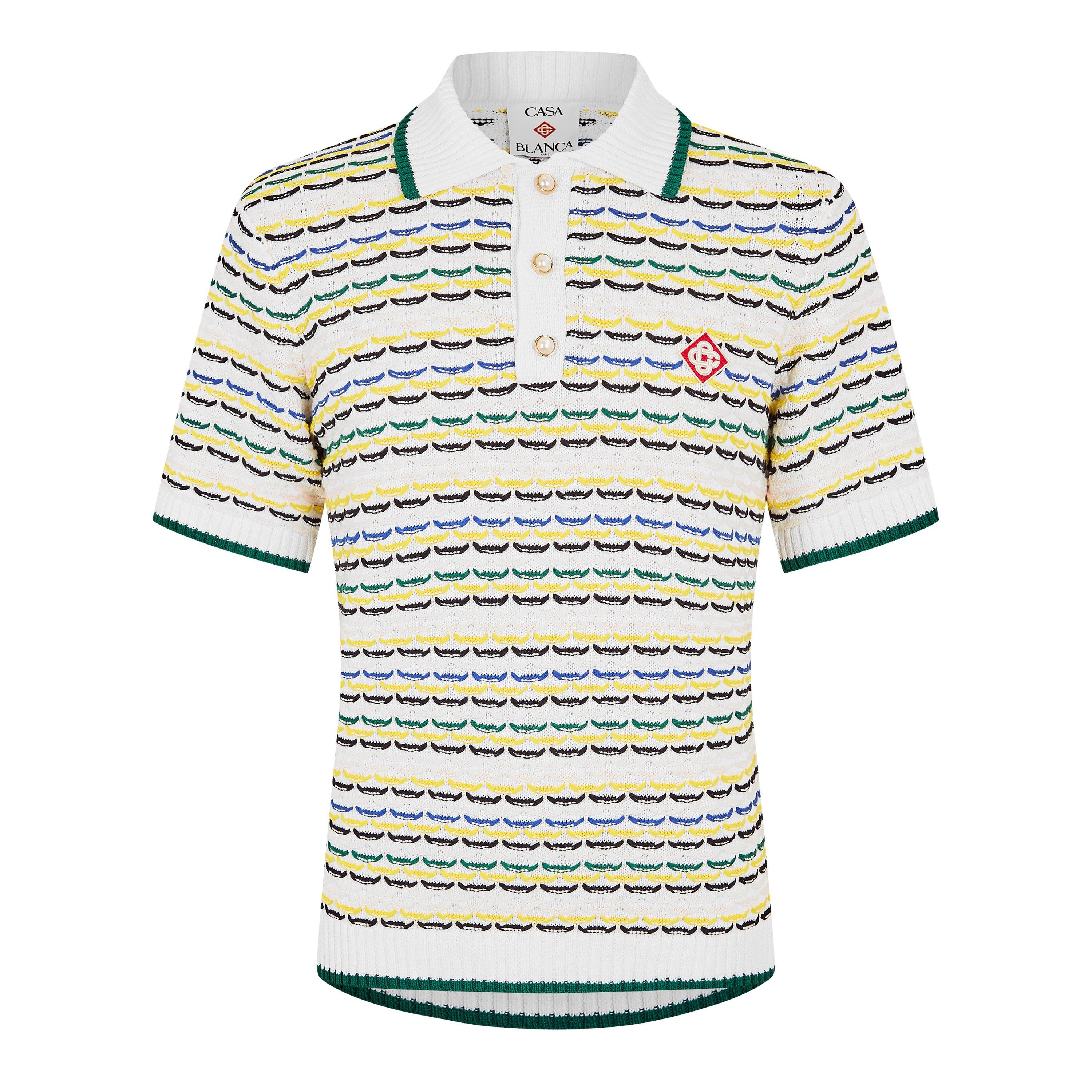 Casablanca Men's Short Sleeve Polo Shirt - Yellow - Medium