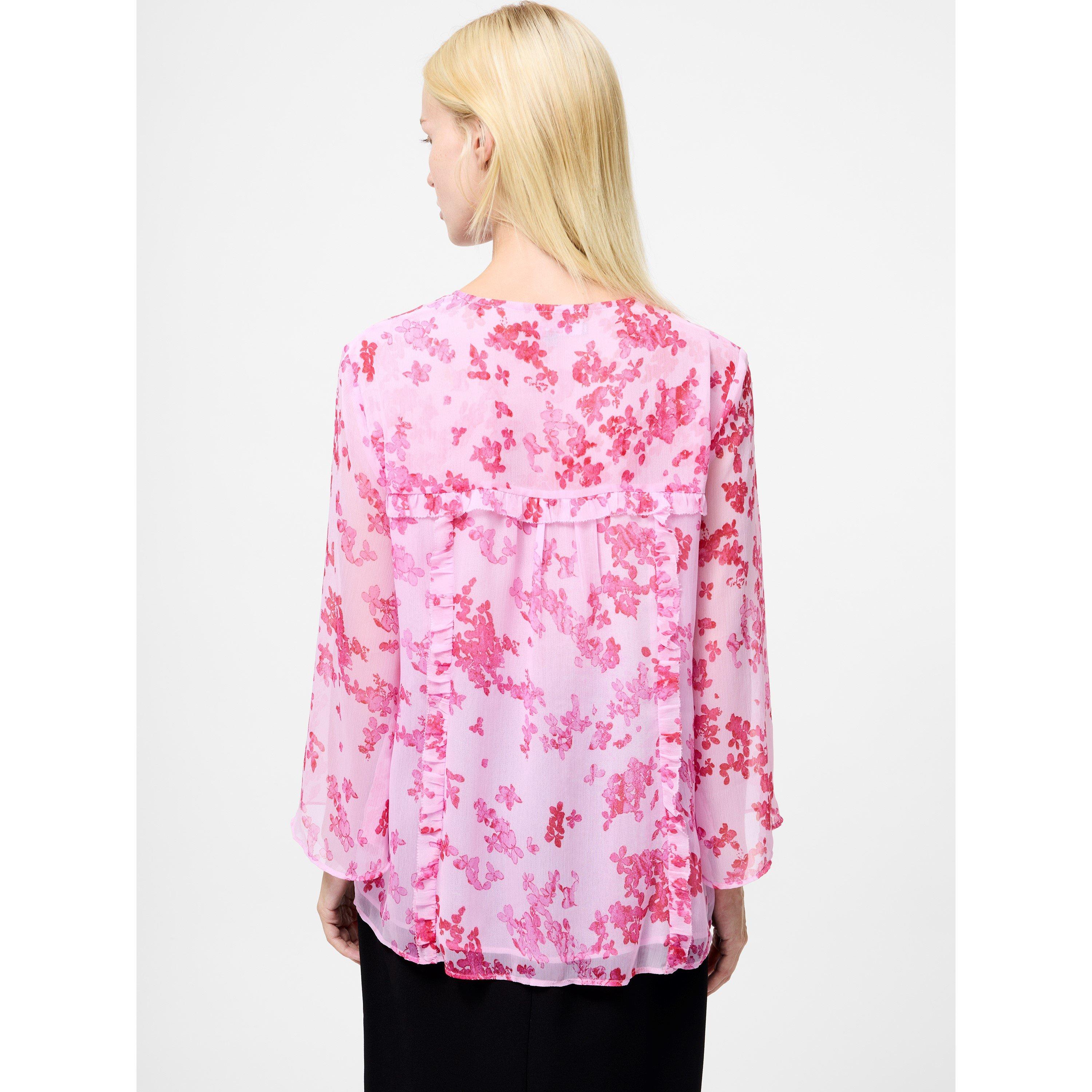 Pink - French Connection - Women's Isla Long-Sleeve Blouse - 3