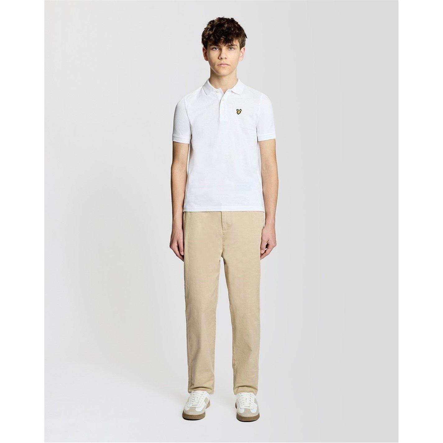 White - Lyle and Scott - Lyle & Scott Kids Plain Polo Shirt - 1