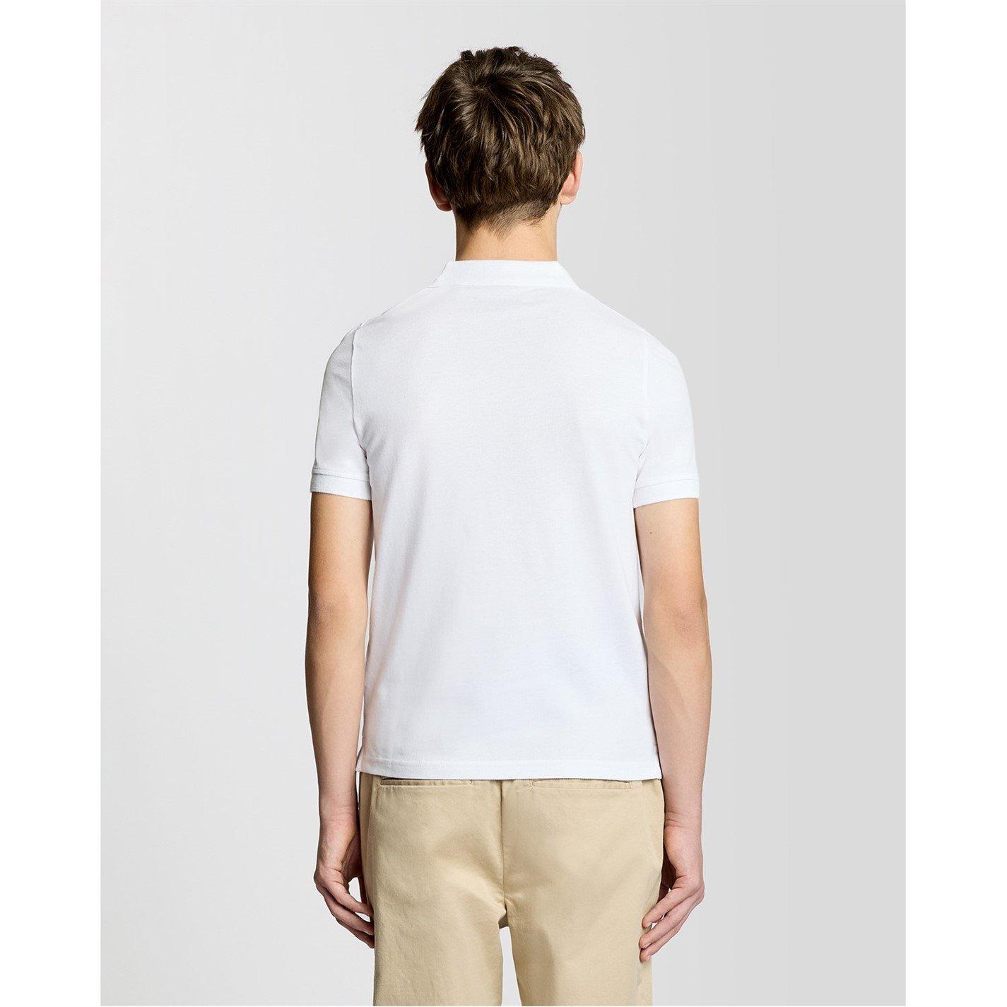 White - Lyle and Scott - Lyle & Scott Kids Plain Polo Shirt - 3
