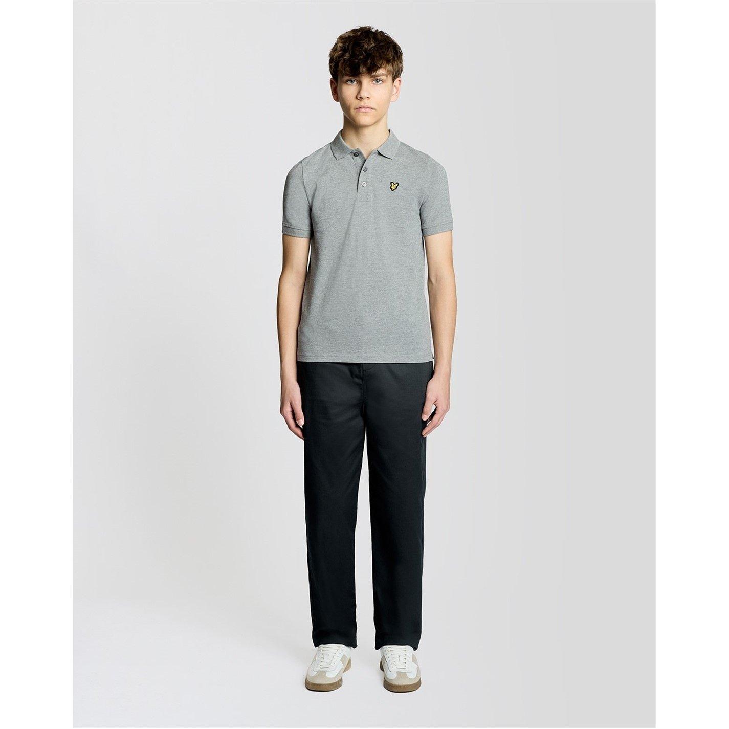 Lyle And Scott Boys Lyle & Scott Kids Plain Polo Shirt - Grey - 12-13 Years