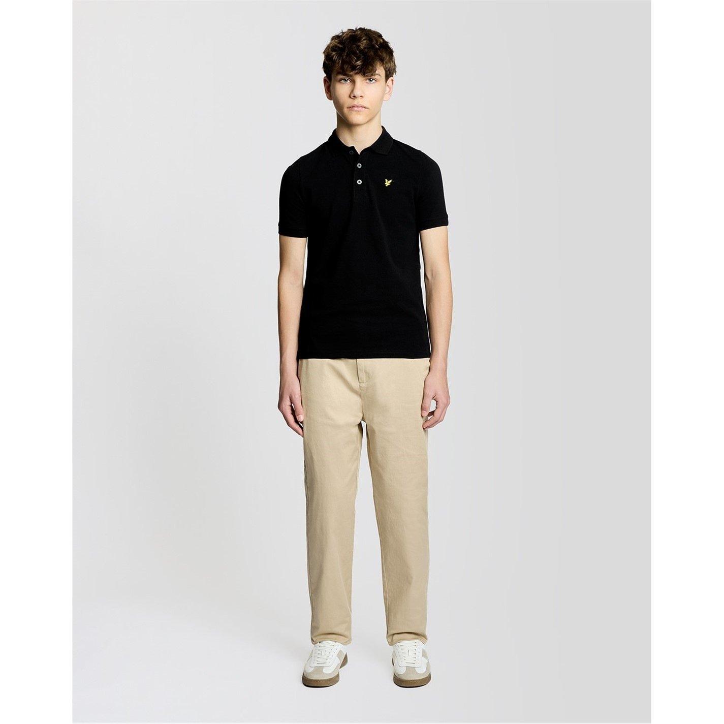 Lyle And Scott Boys Lyle & Scott Kids Plain Polo Shirt - Black - 10-11 Years
