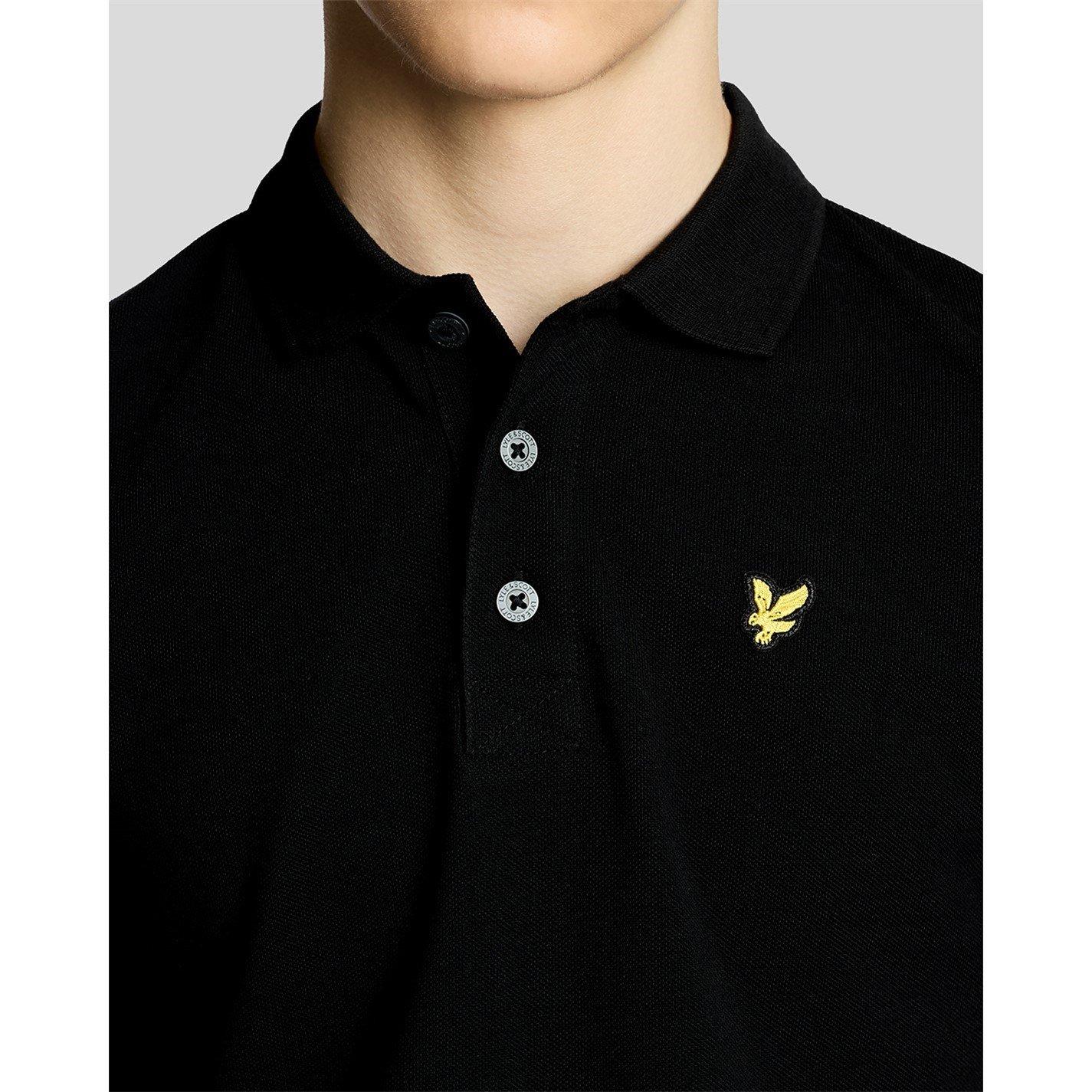 Black - Lyle and Scott - Lyle & Scott Kids Plain Polo Shirt - 4