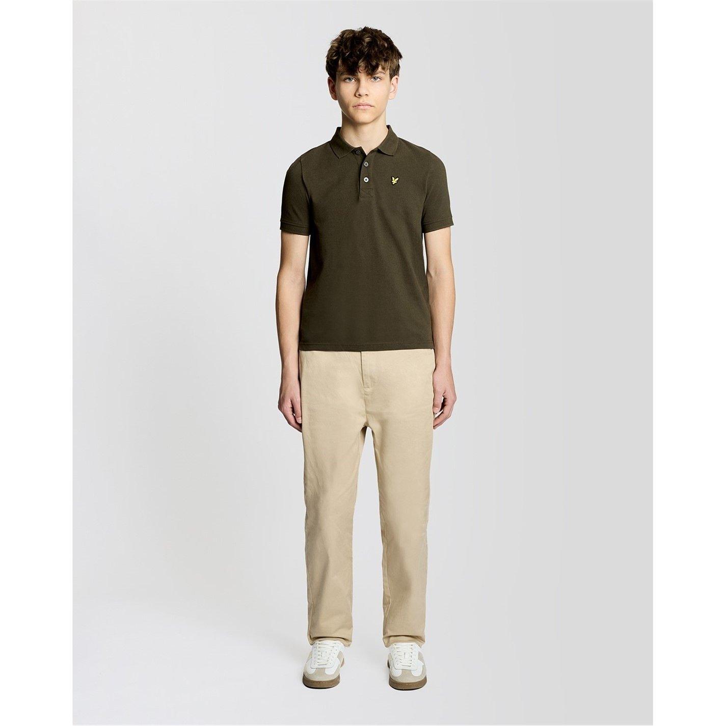 Lyle And Scott Boys Lyle & Scott Kids Plain Polo Shirt - Olive - 10-11 Years