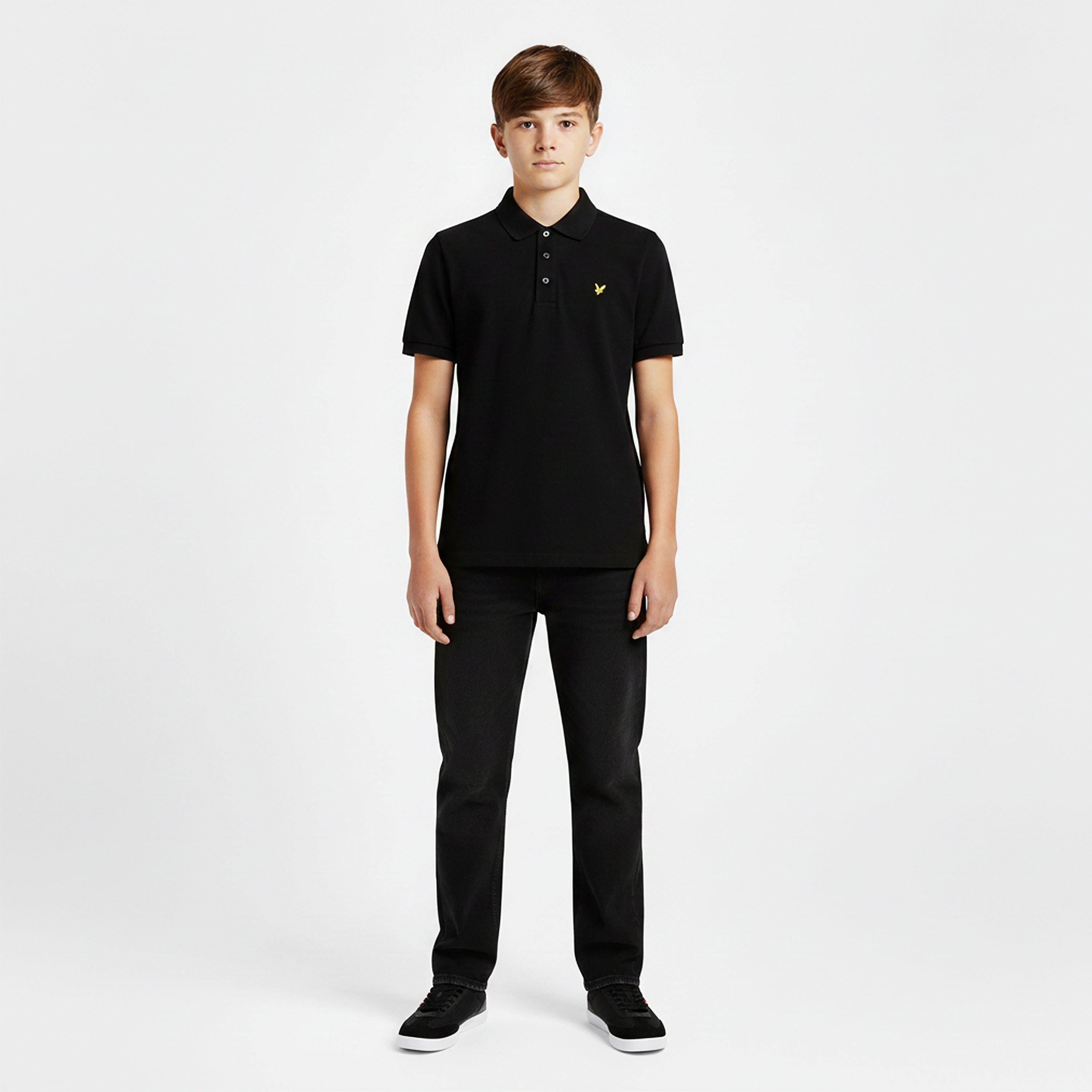 Jet Black Z865 - Lyle and Scott - Kids' Short Sleeve Polo Shirt - 3