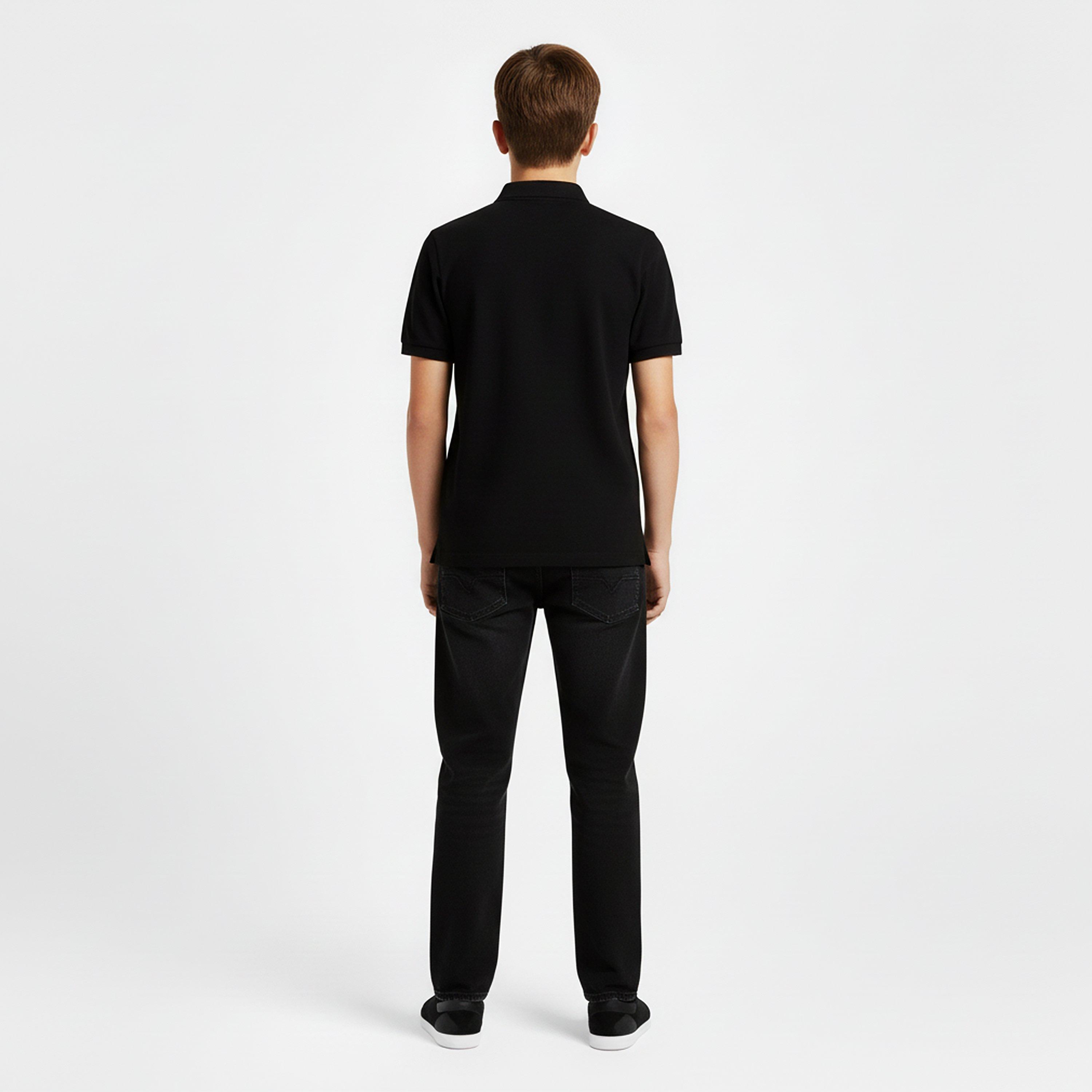 Jet Black Z865 - Lyle and Scott - Kids' Short Sleeve Polo Shirt - 4