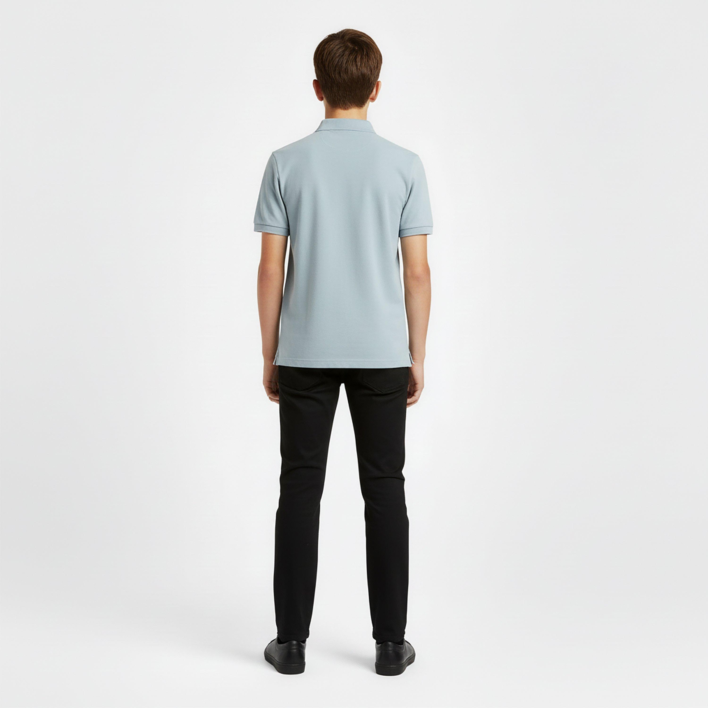 Opal Blue W596 - Lyle and Scott - Kids' Short Sleeve Polo Shirt - 4