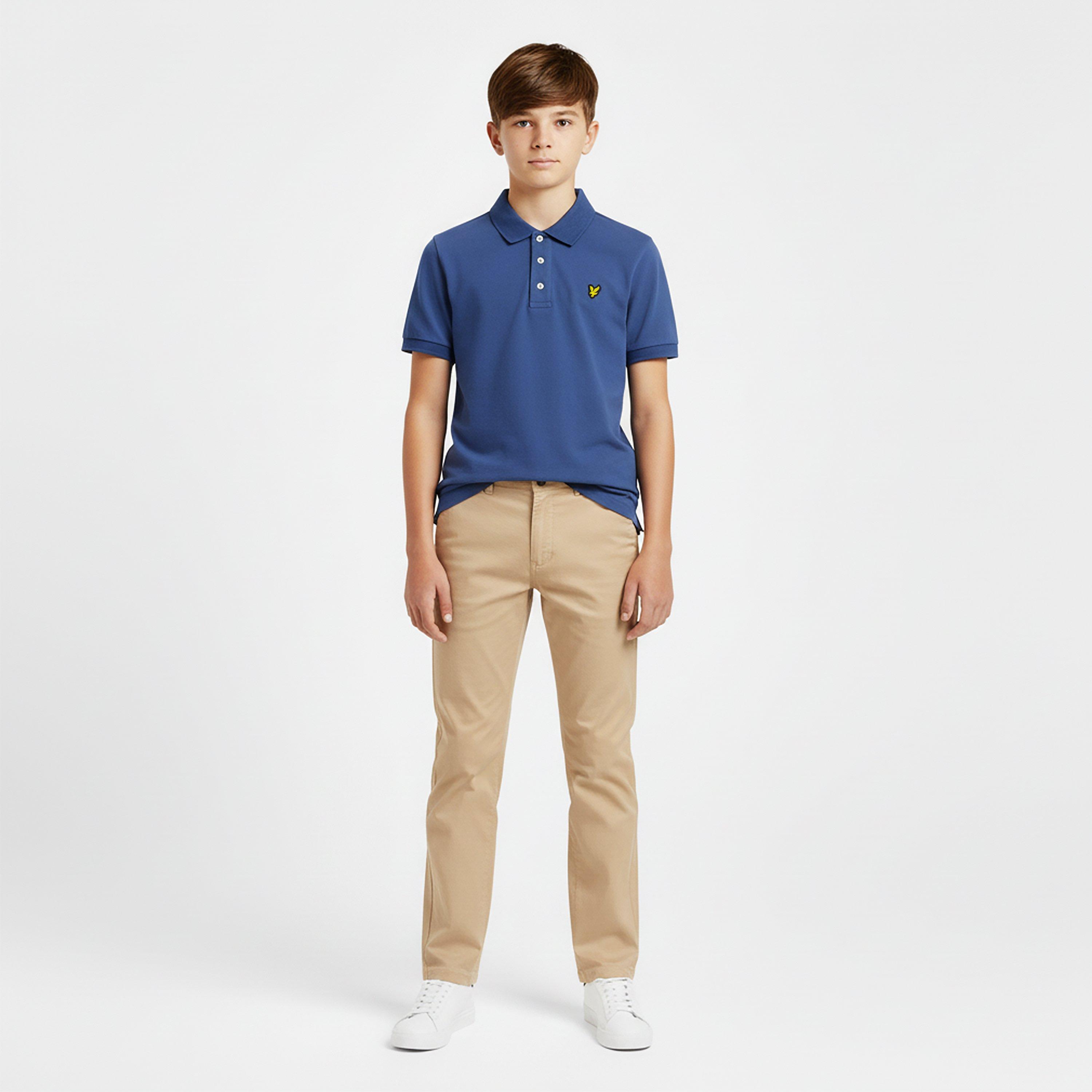 Cornflower Z411 - Lyle and Scott - Kids' Short Sleeve Polo Shirt - 3
