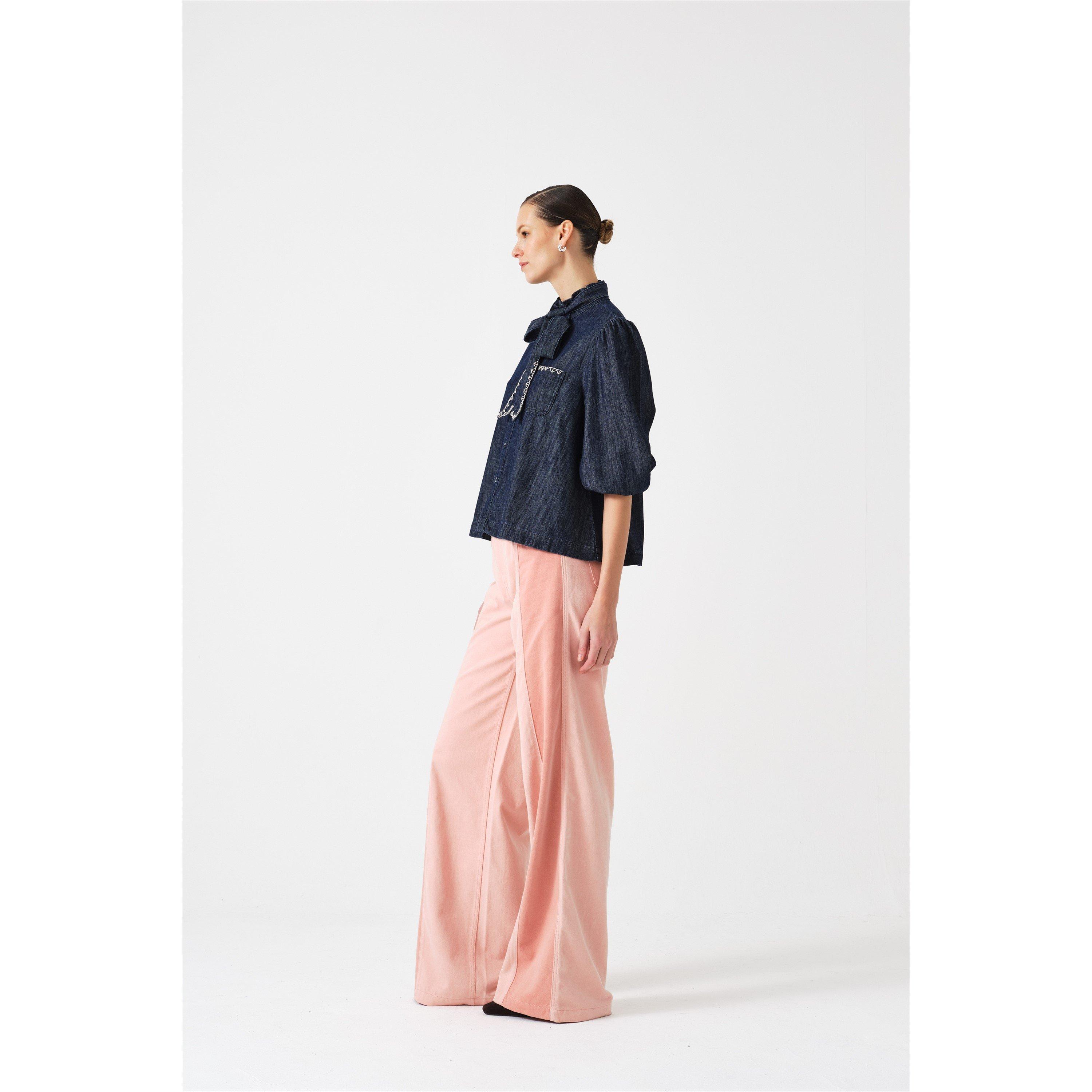 Pacific Blue - Seventy Mochi - Women's Poet Long Sleeve Blouse - 2