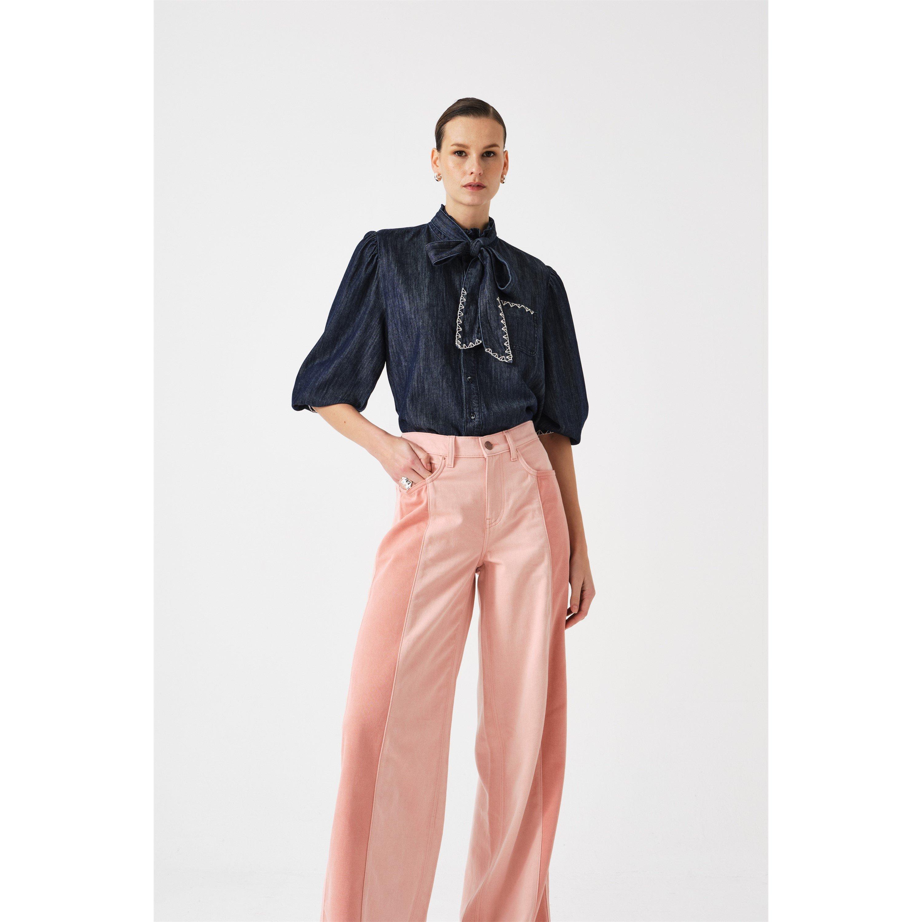 Pacific Blue - Seventy Mochi - Women's Poet Long Sleeve Blouse - 5