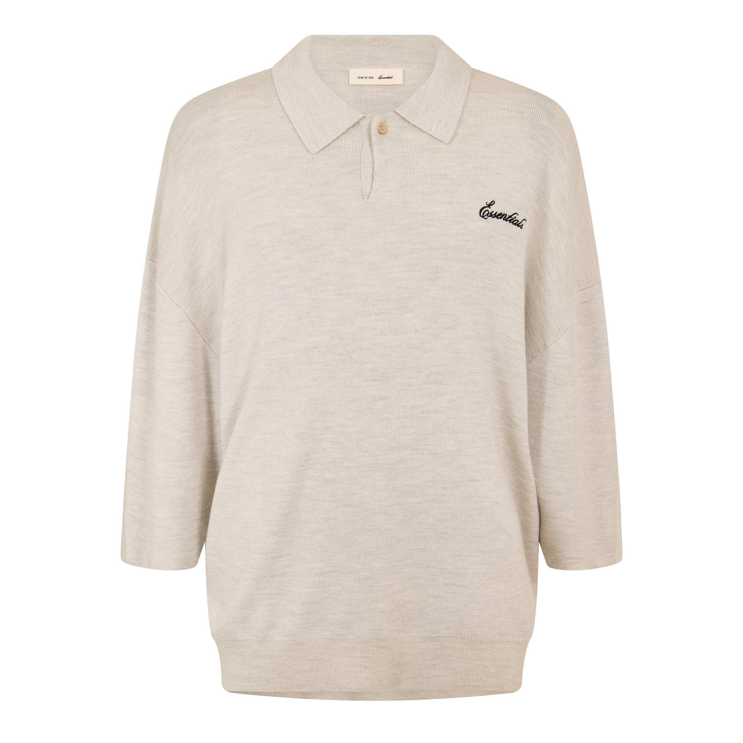 Oatmeal - Fear Of God Essentials - Men's Short Sleeve Polo Shirt - 1