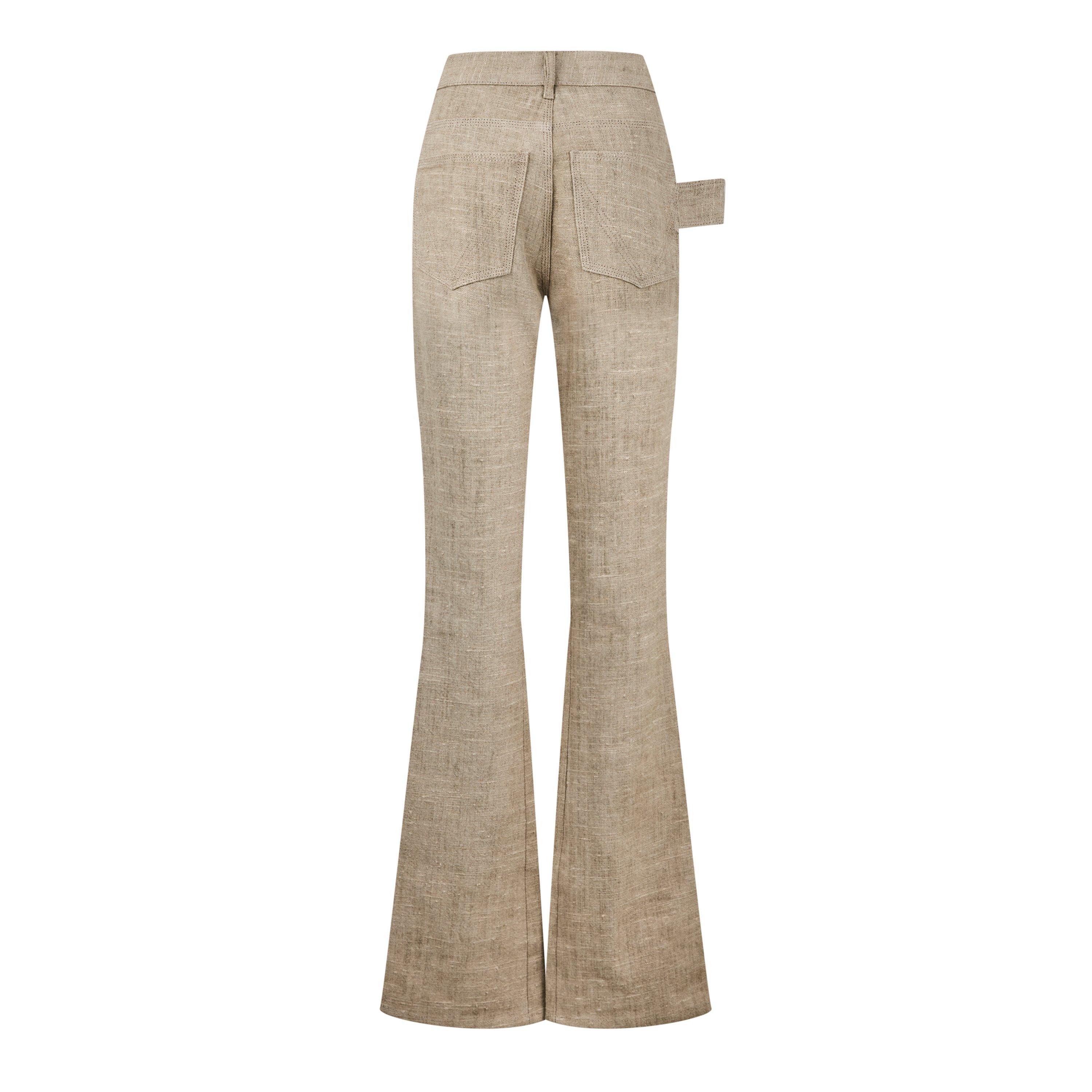 Canvas/Nero - Bottega Veneta - Women's Straight Trousers - 2