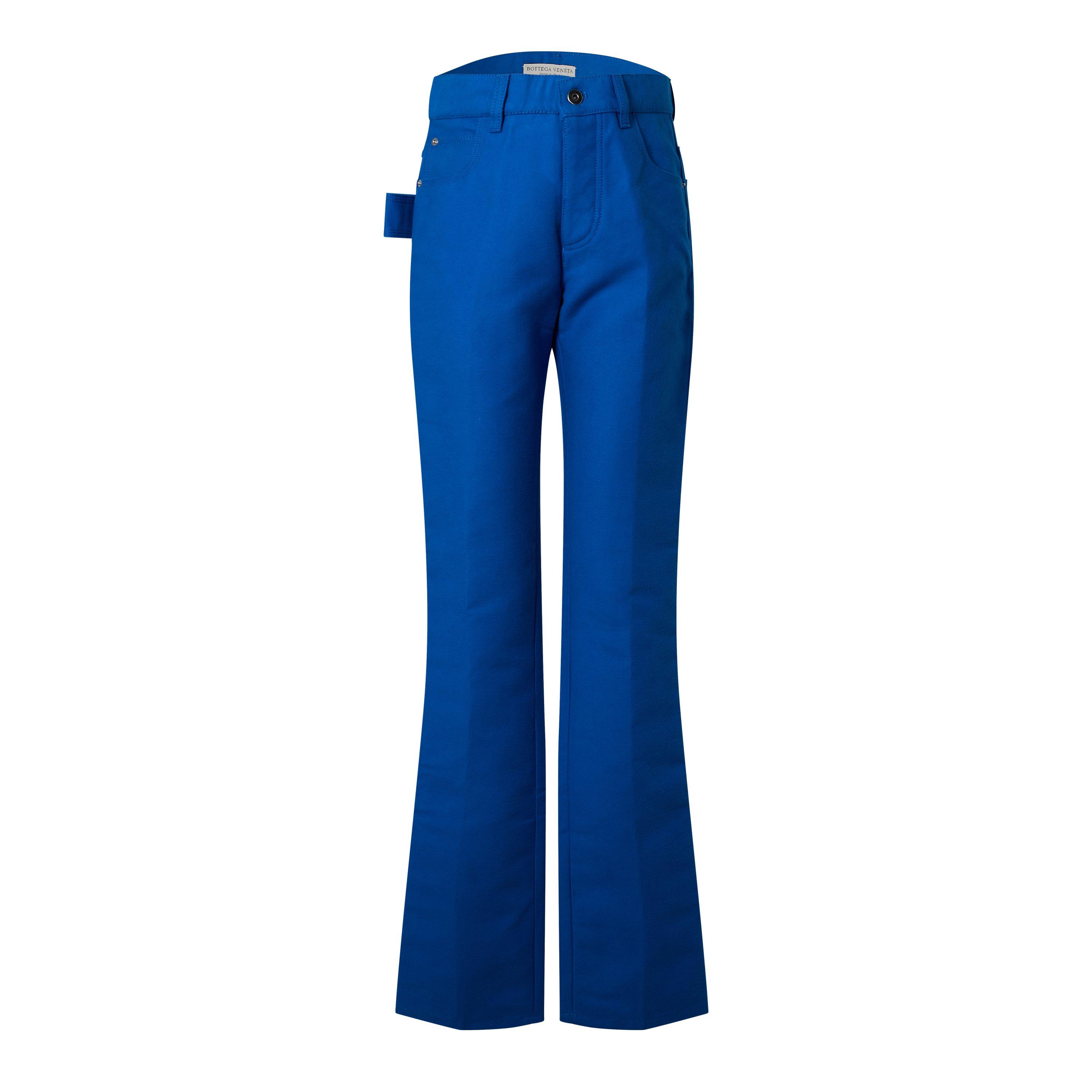 Bottega Veneta Women's Straight Leg Trousers - Primary Blue - Size 8 (40)