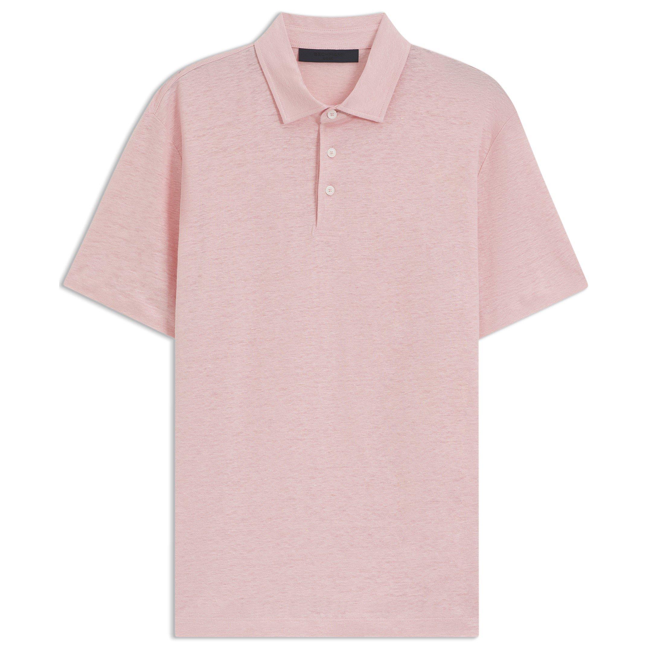 Bright Pink 673 - Boss - Men's Black Cotton Short Sleeve Polo Shirt - 1