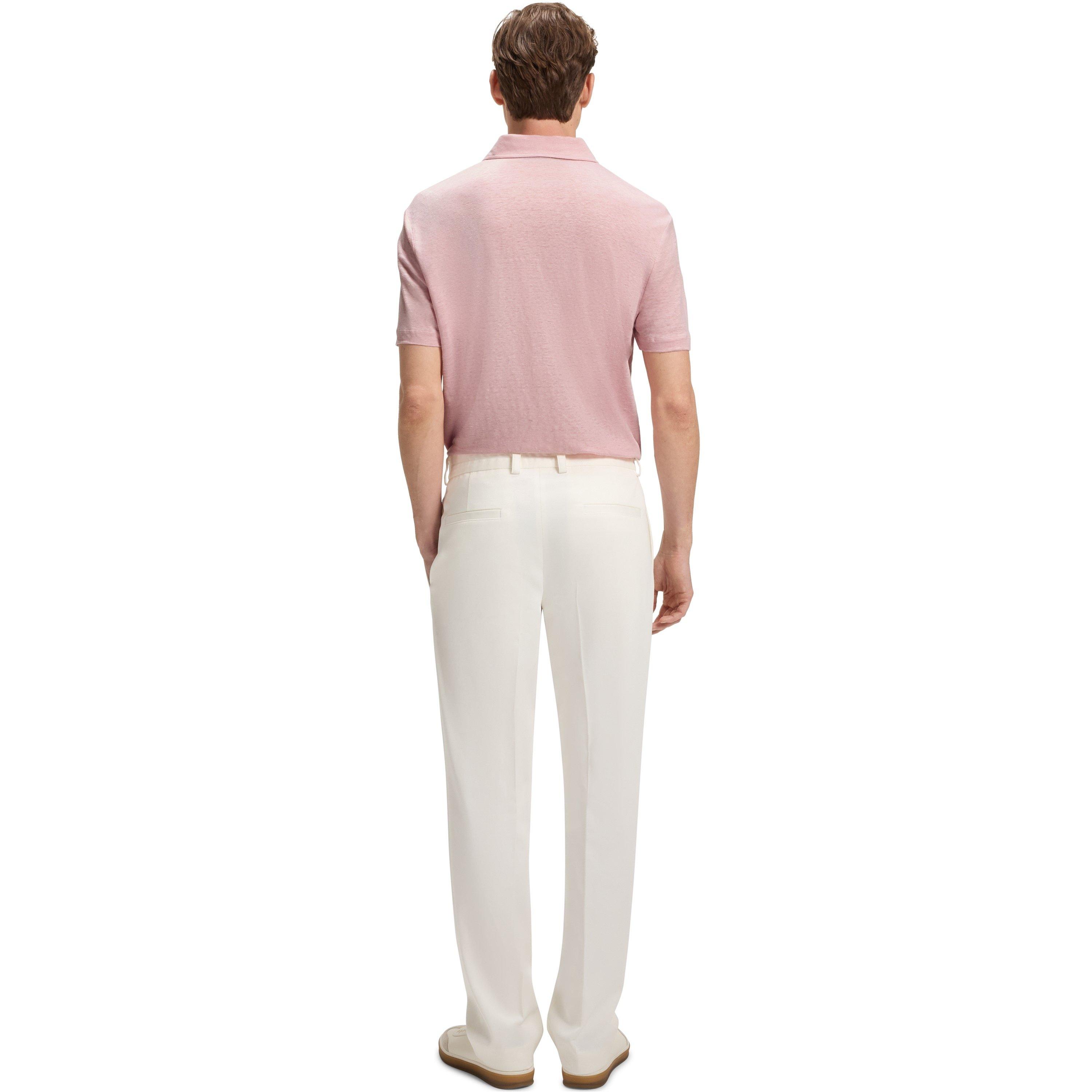 Bright Pink 673 - Boss - Men's Double Breasted Parris73 Breathable Cotton Polo Shirt - 3