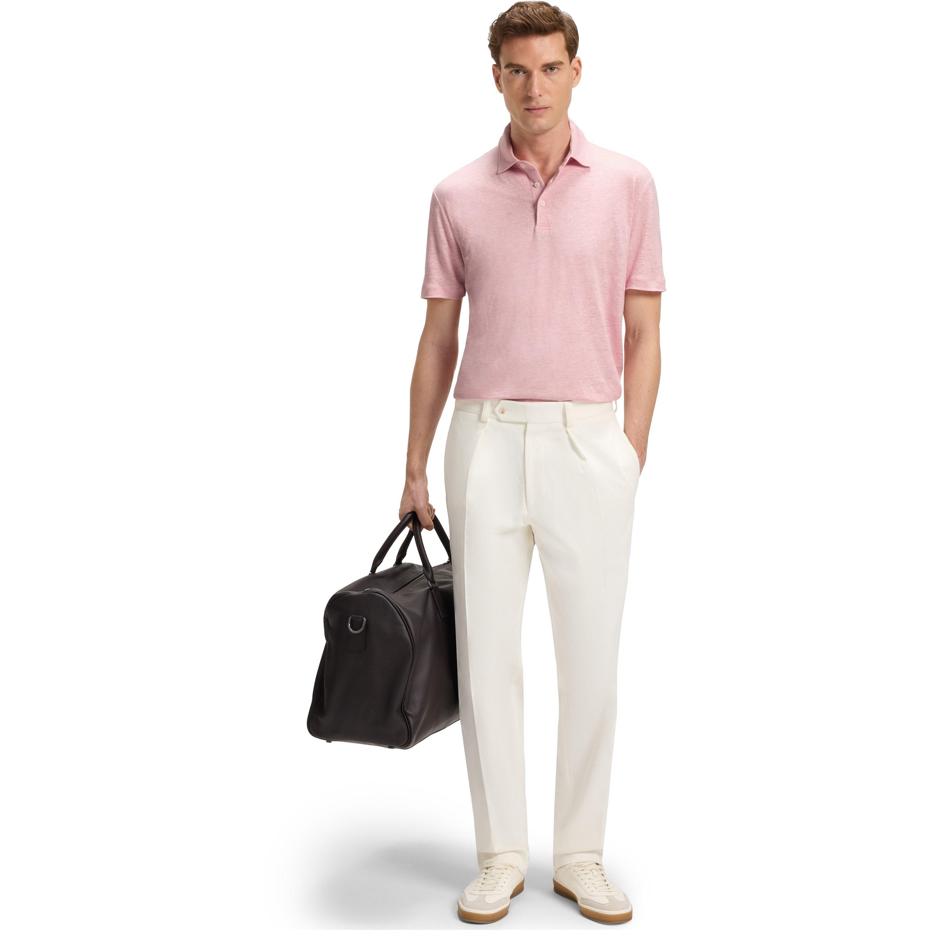 Bright Pink 673 - Boss - Men's Double Breasted Parris73 Breathable Cotton Polo Shirt - 5