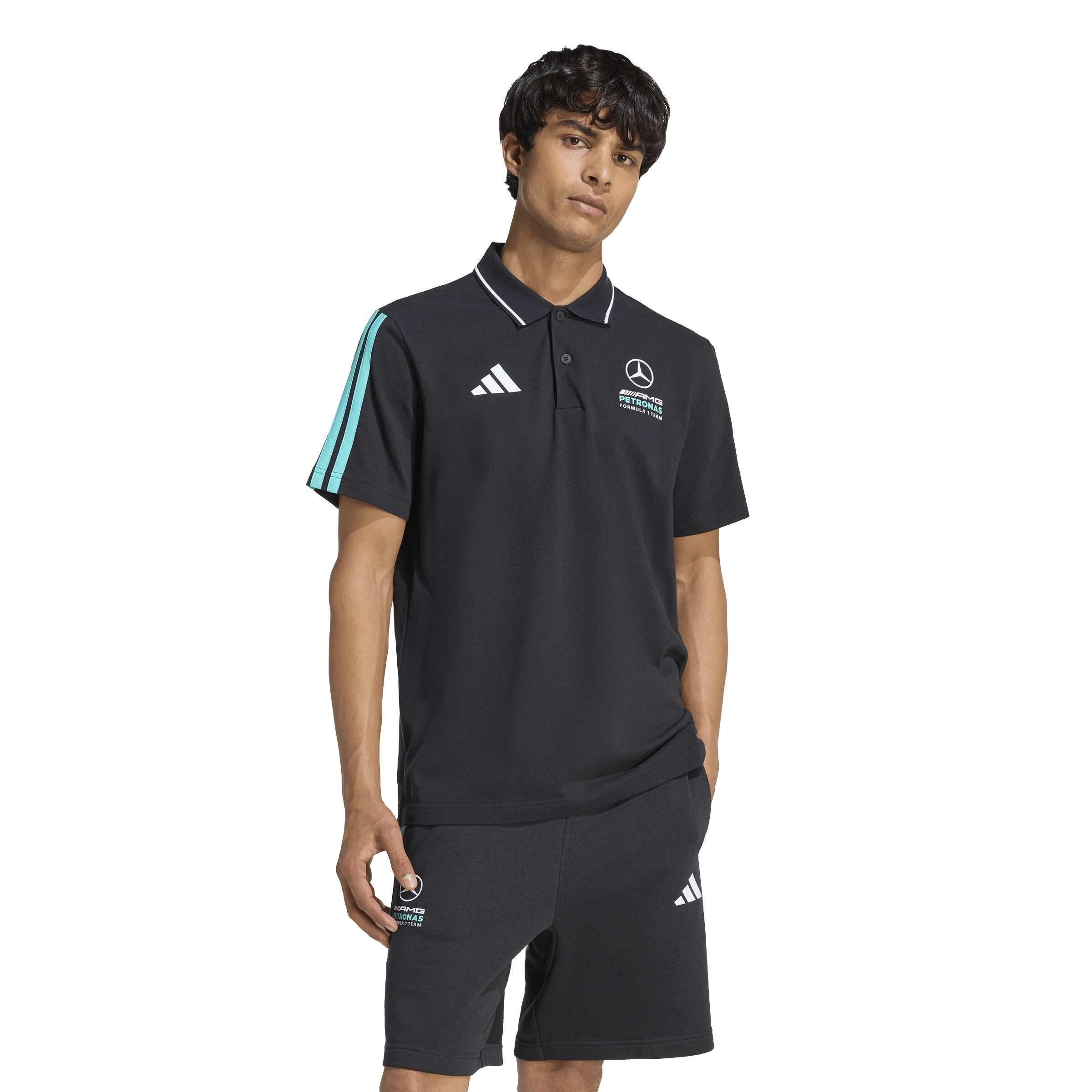 Black/Mint - adidas - Men's DNA Cotton Short-Sleeve Polo Shirt - 2