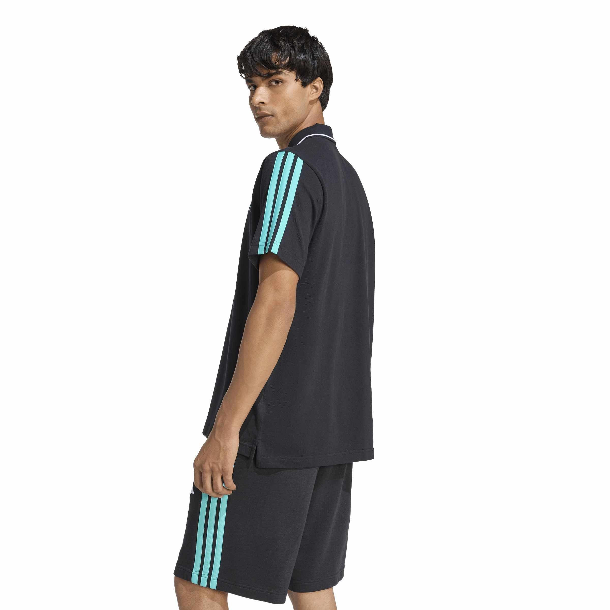 Black/Mint - adidas - Men's DNA Cotton Short-Sleeve Polo Shirt - 3