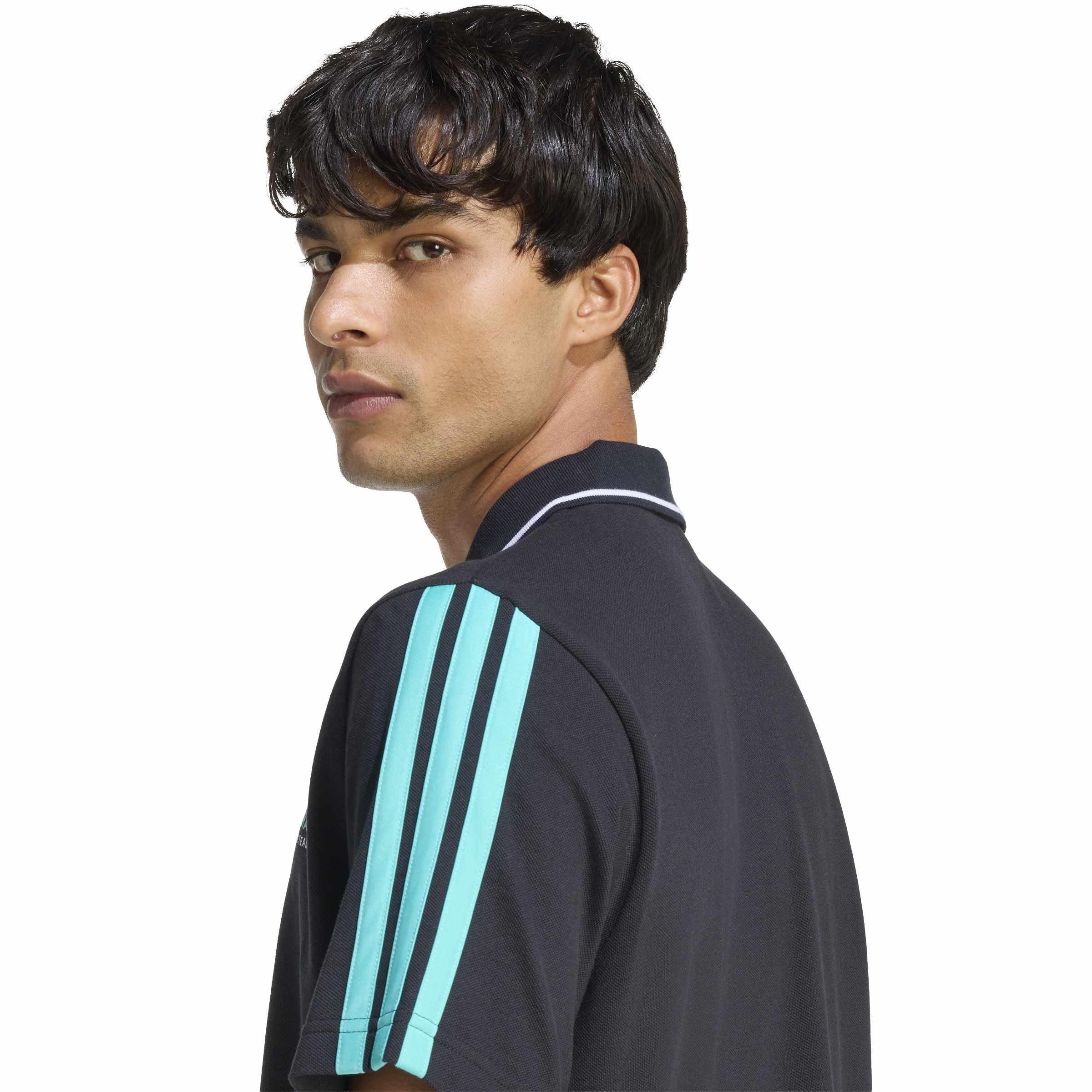 Black/Mint - adidas - Men's DNA Cotton Short-Sleeve Polo Shirt - 5
