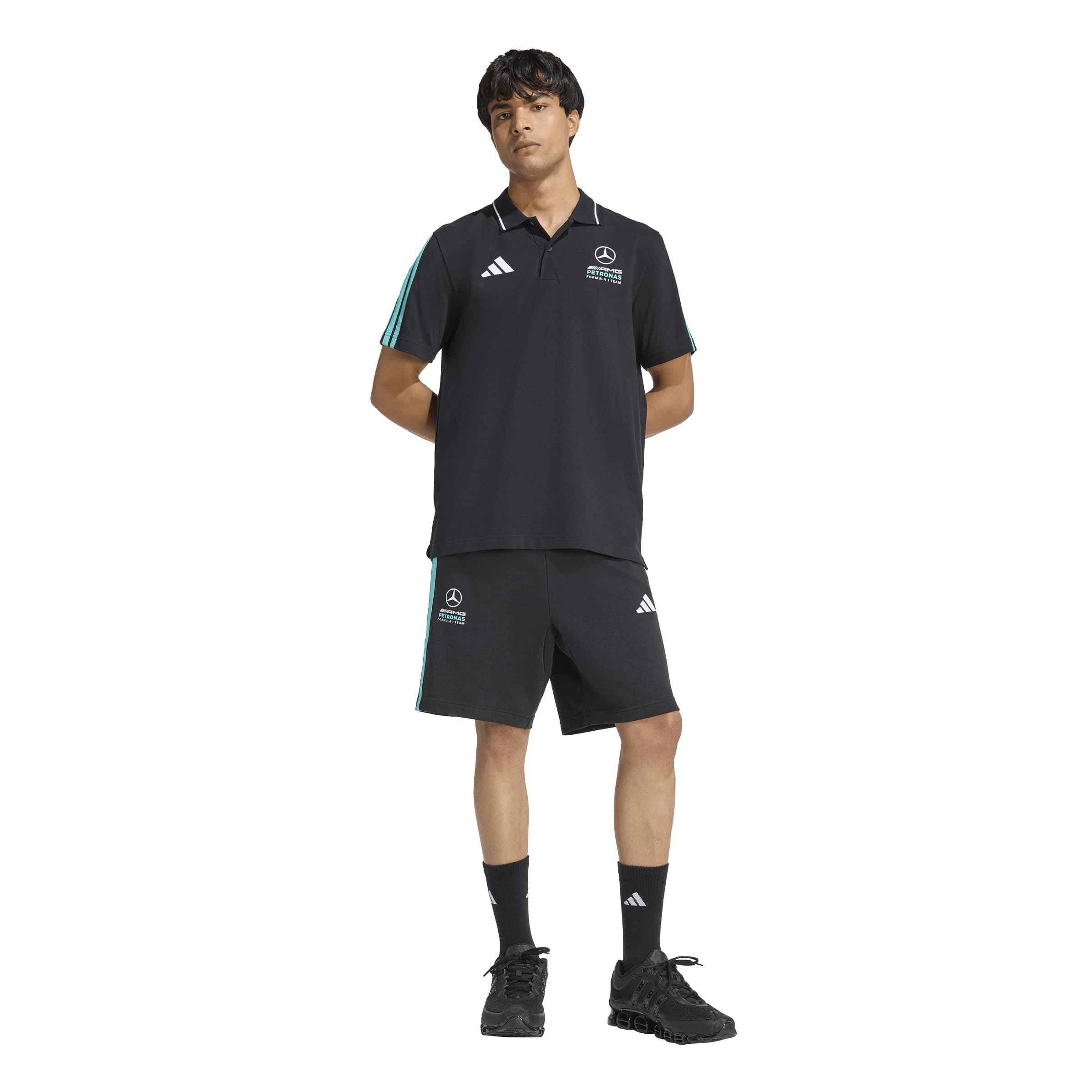 Black/Mint - adidas - Men's DNA Cotton Short-Sleeve Polo Shirt - 6