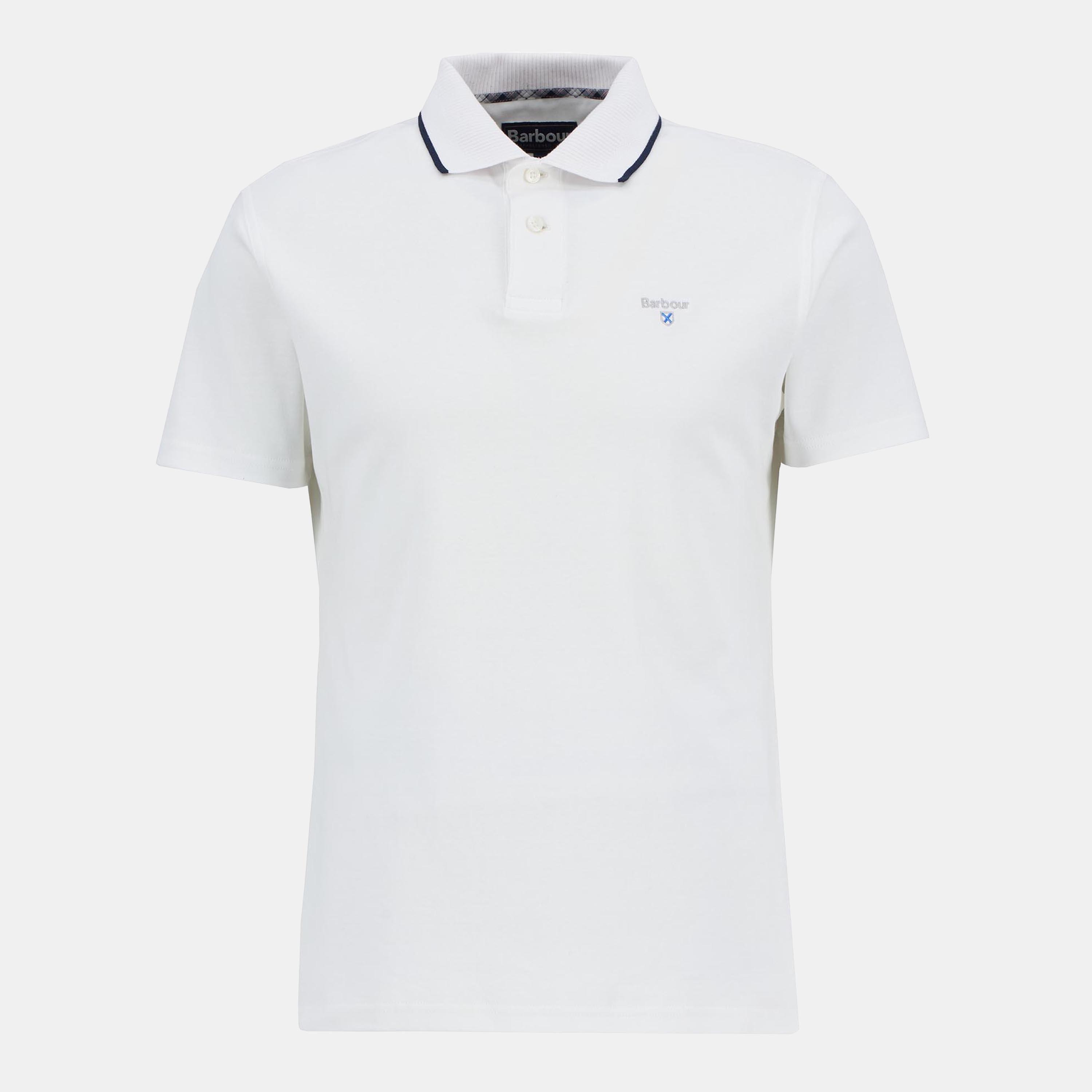Barbour Hackney Tailored Short-Sleeved Polo Shirt - White WH11 - L