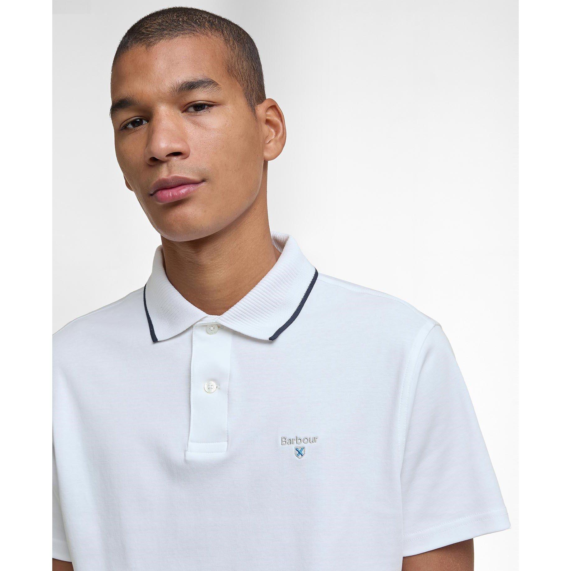White WH11 - Barbour - Hackney Tailored Short-Sleeved Polo Shirt - 3
