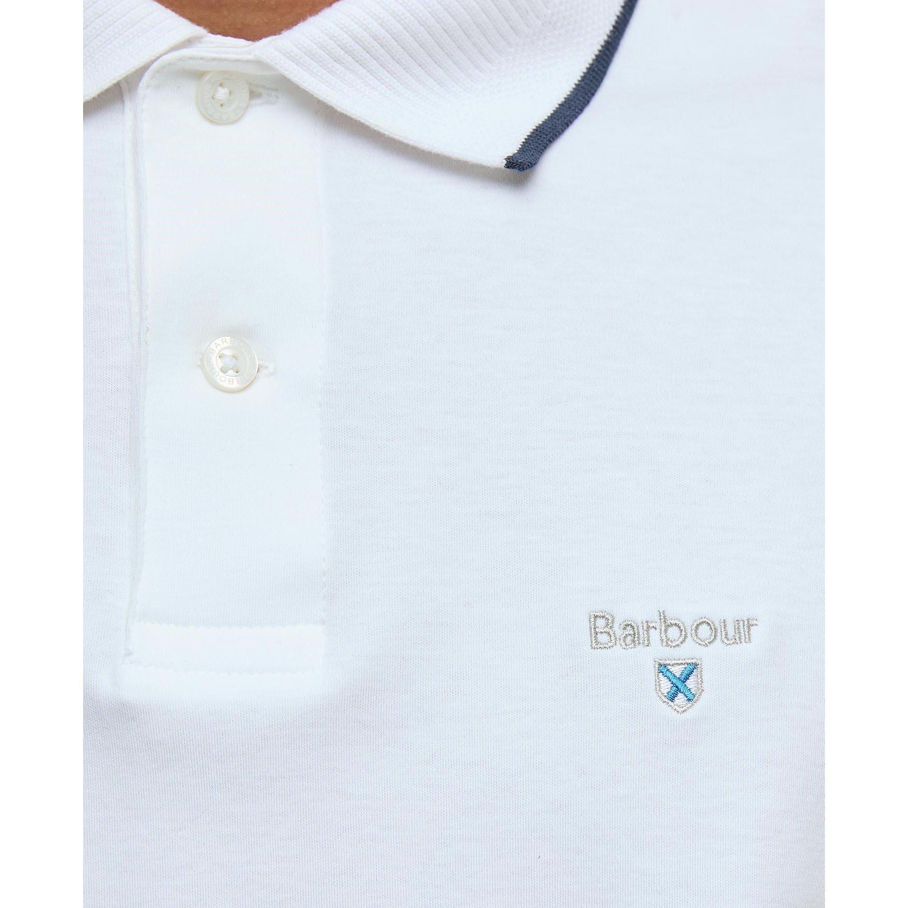 White WH11 - Barbour - Hackney Tailored Short-Sleeved Polo Shirt - 4