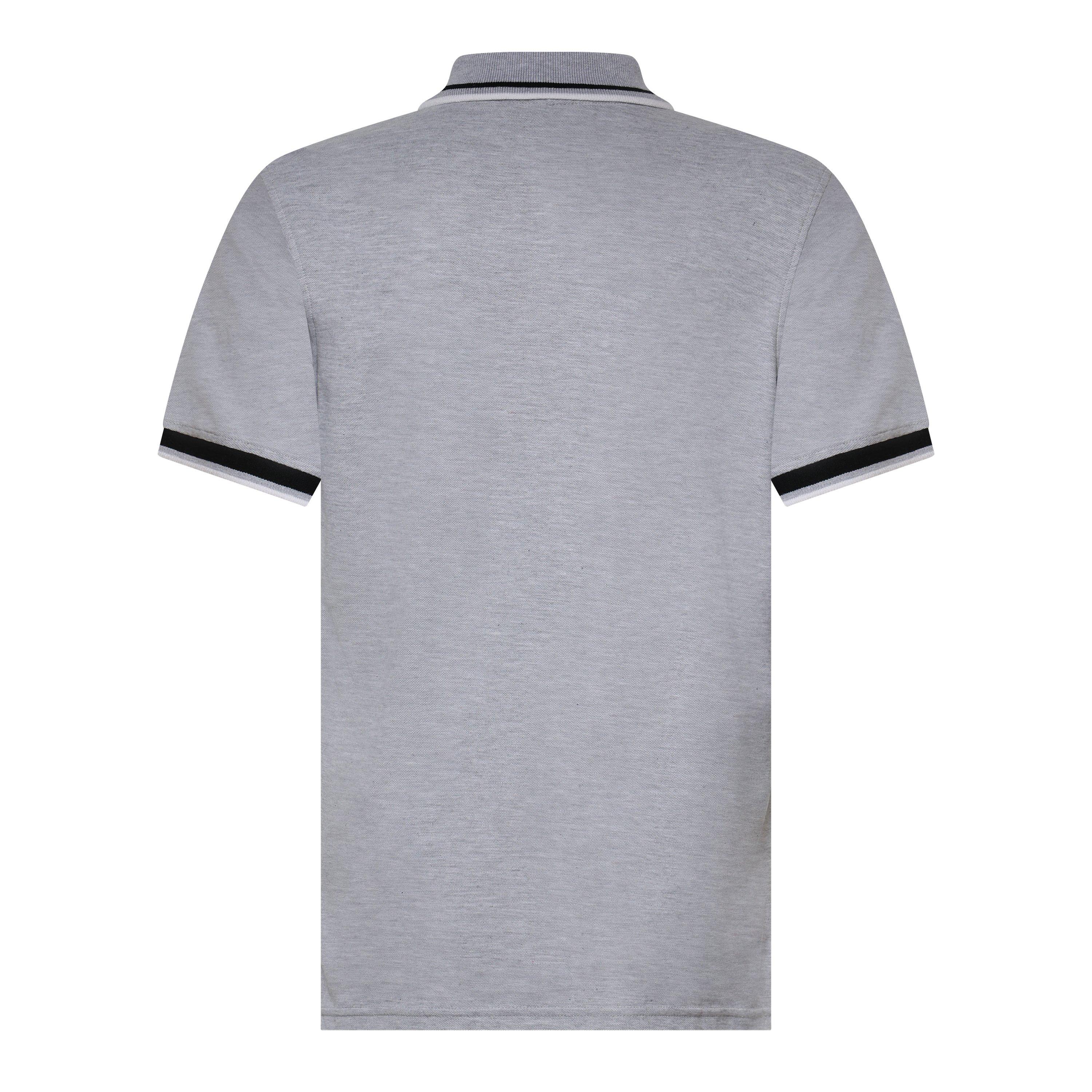 Light Grey Marl - Fila - Men's Bowey Short-Sleeve Tipping Polo Shirt - 2