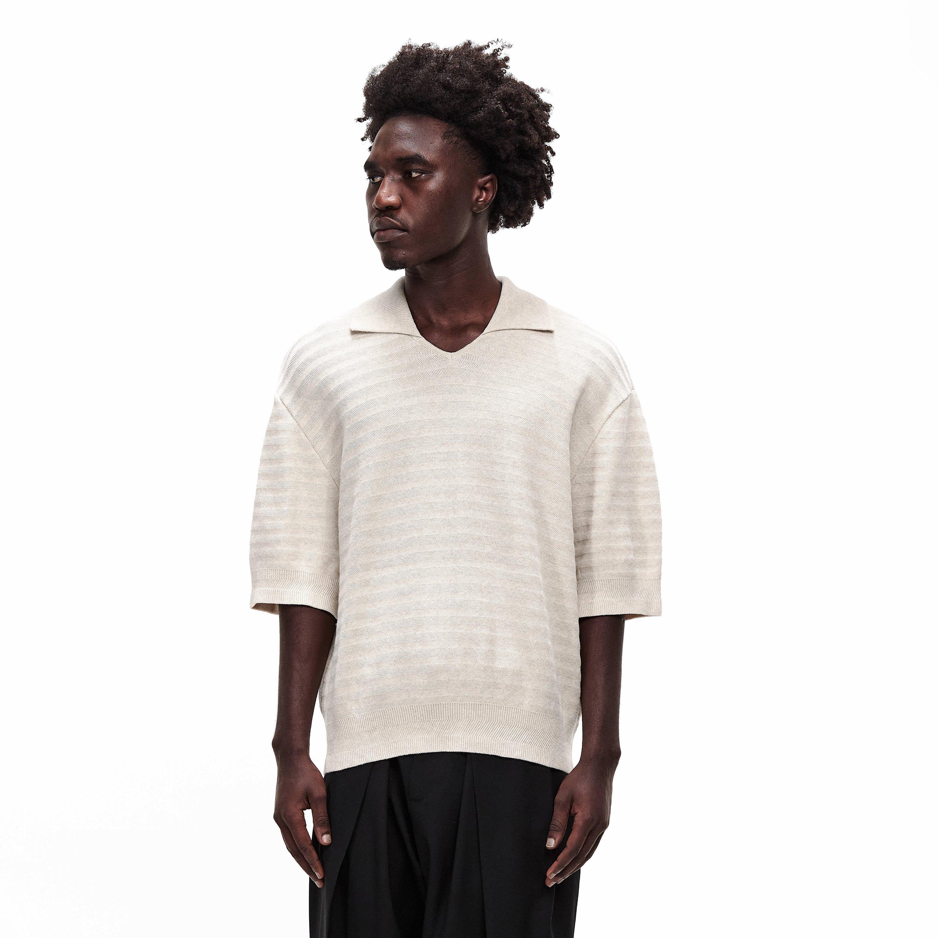 Beige - Jacquemus - Men's Short Sleeve Polo Shirt - 3