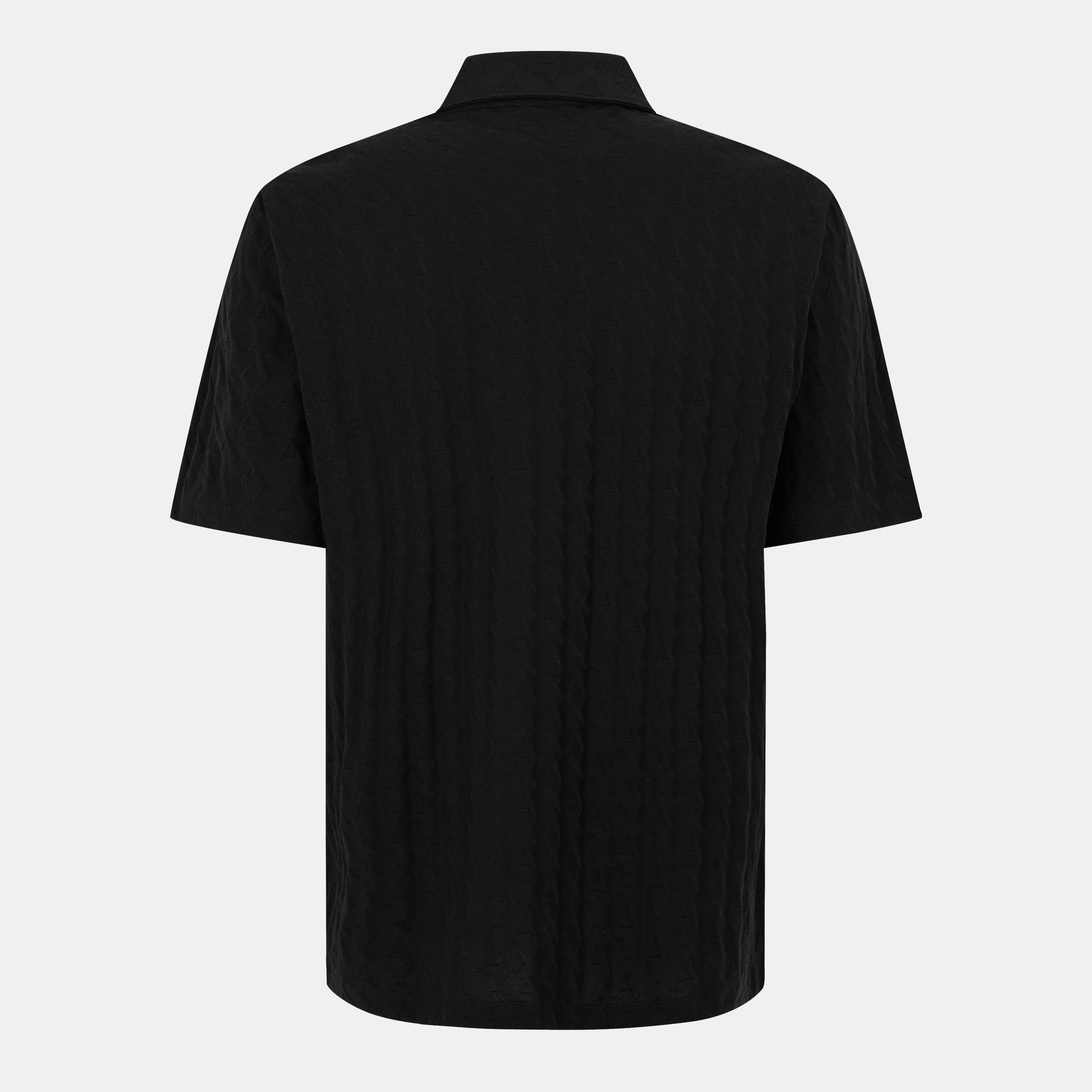 Black - Armani Exchange - Men's Short-Sleeve Polo Shirt - 2
