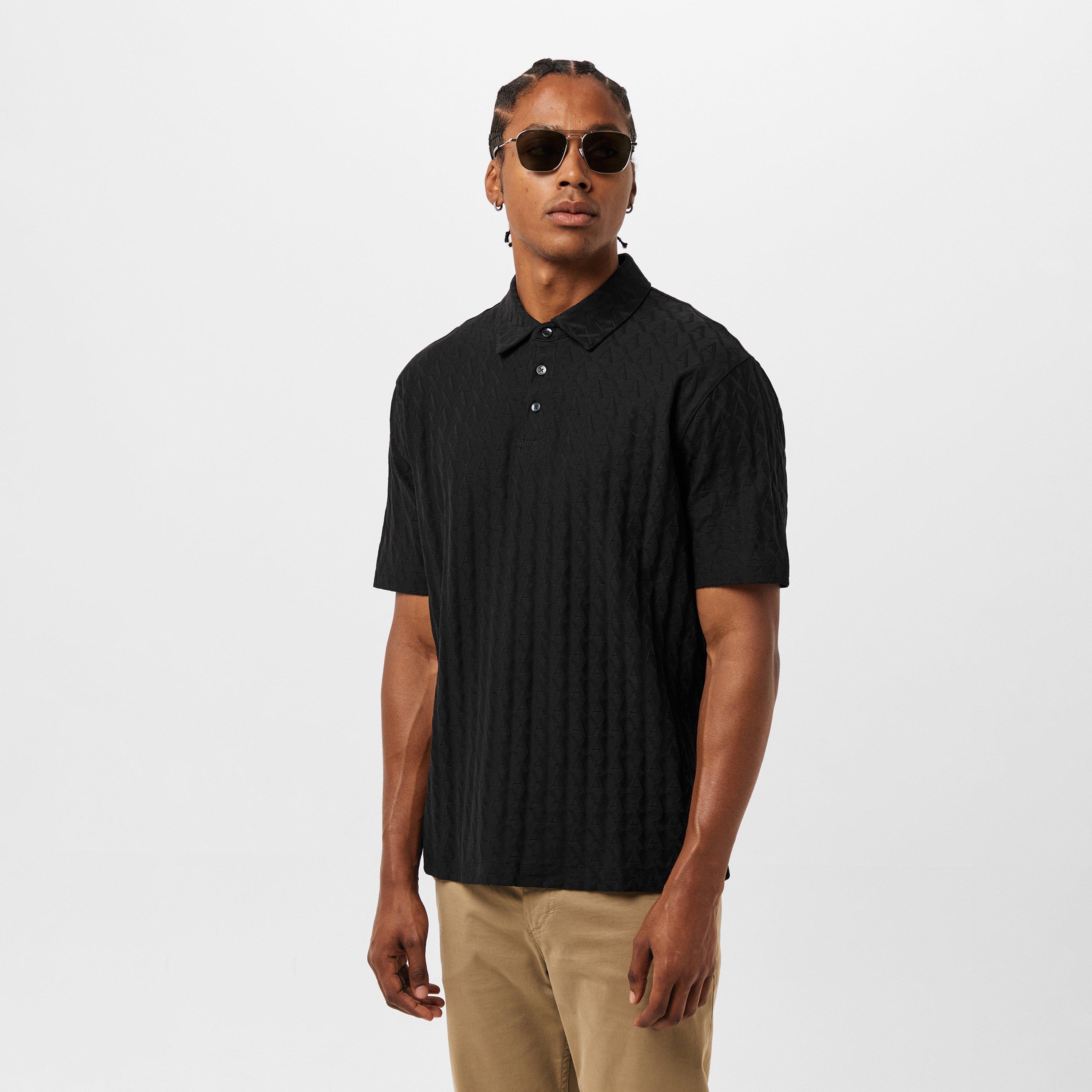 Black - Armani Exchange - Men's Short-Sleeve Polo Shirt - 3