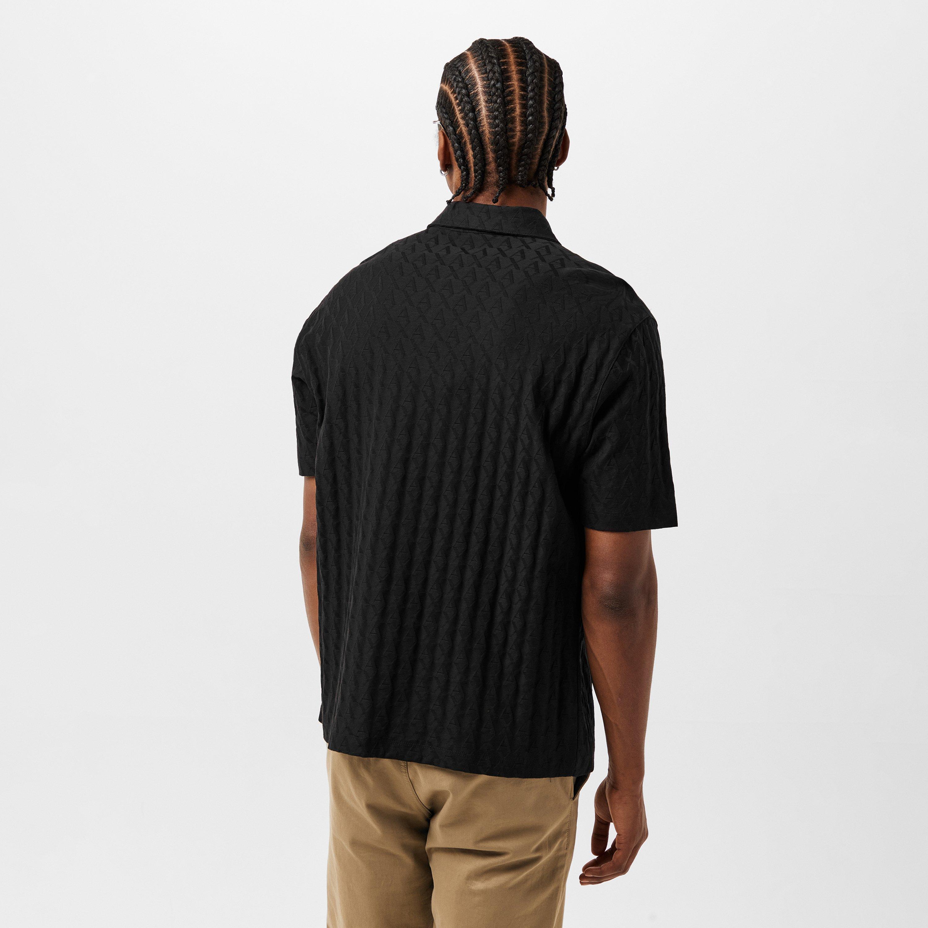 Black - Armani Exchange - Men's Short-Sleeve Polo Shirt - 4