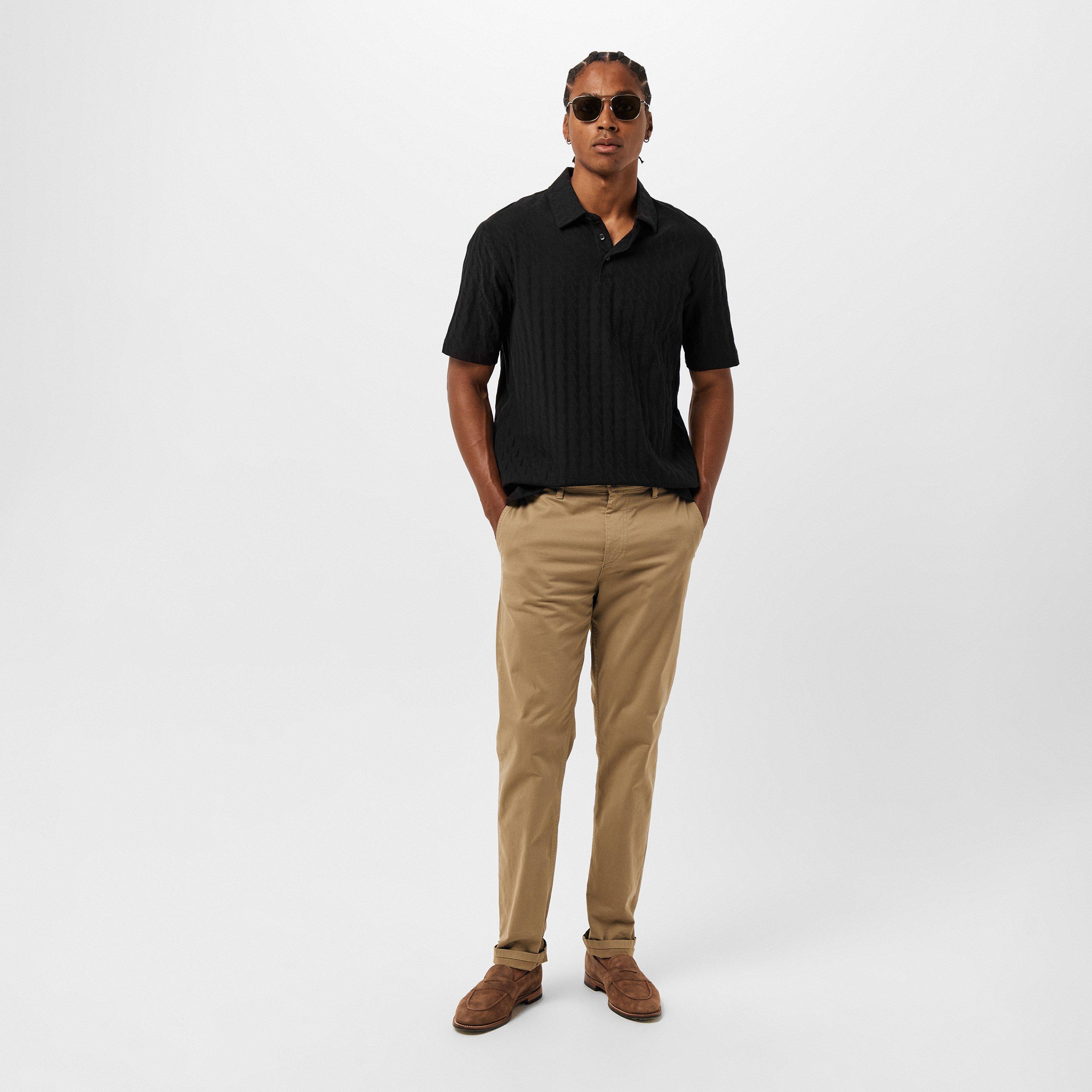 Black - Armani Exchange - Men's Short-Sleeve Polo Shirt - 6
