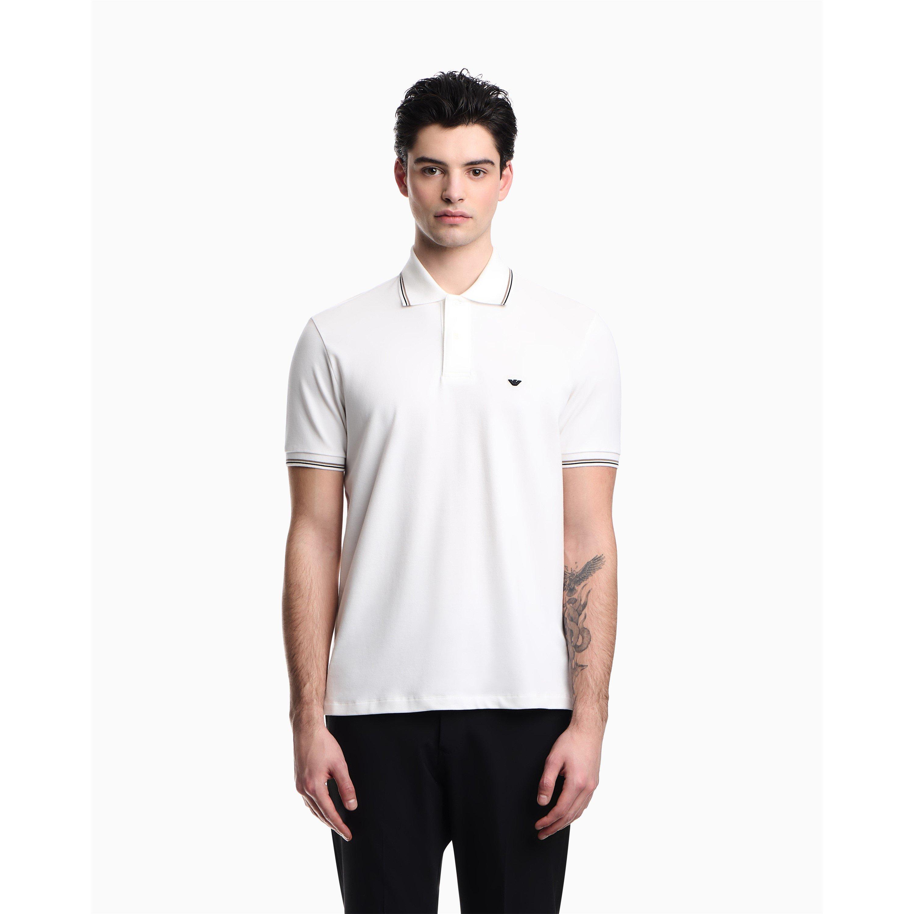 Off White - Emporio Armani - Men's Short Sleeve Polo Shirt - 3