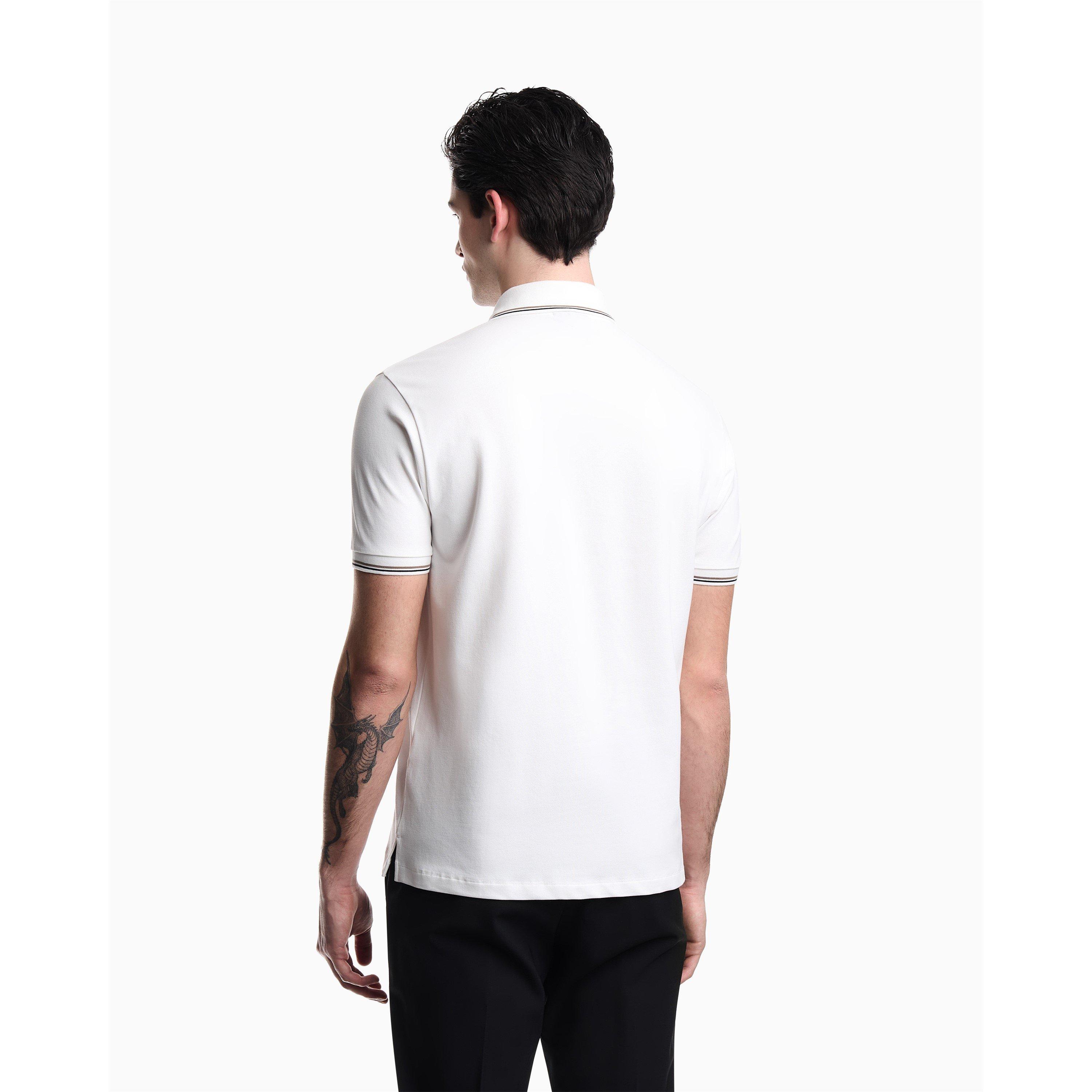Off White - Emporio Armani - Men's Short Sleeve Polo Shirt - 4